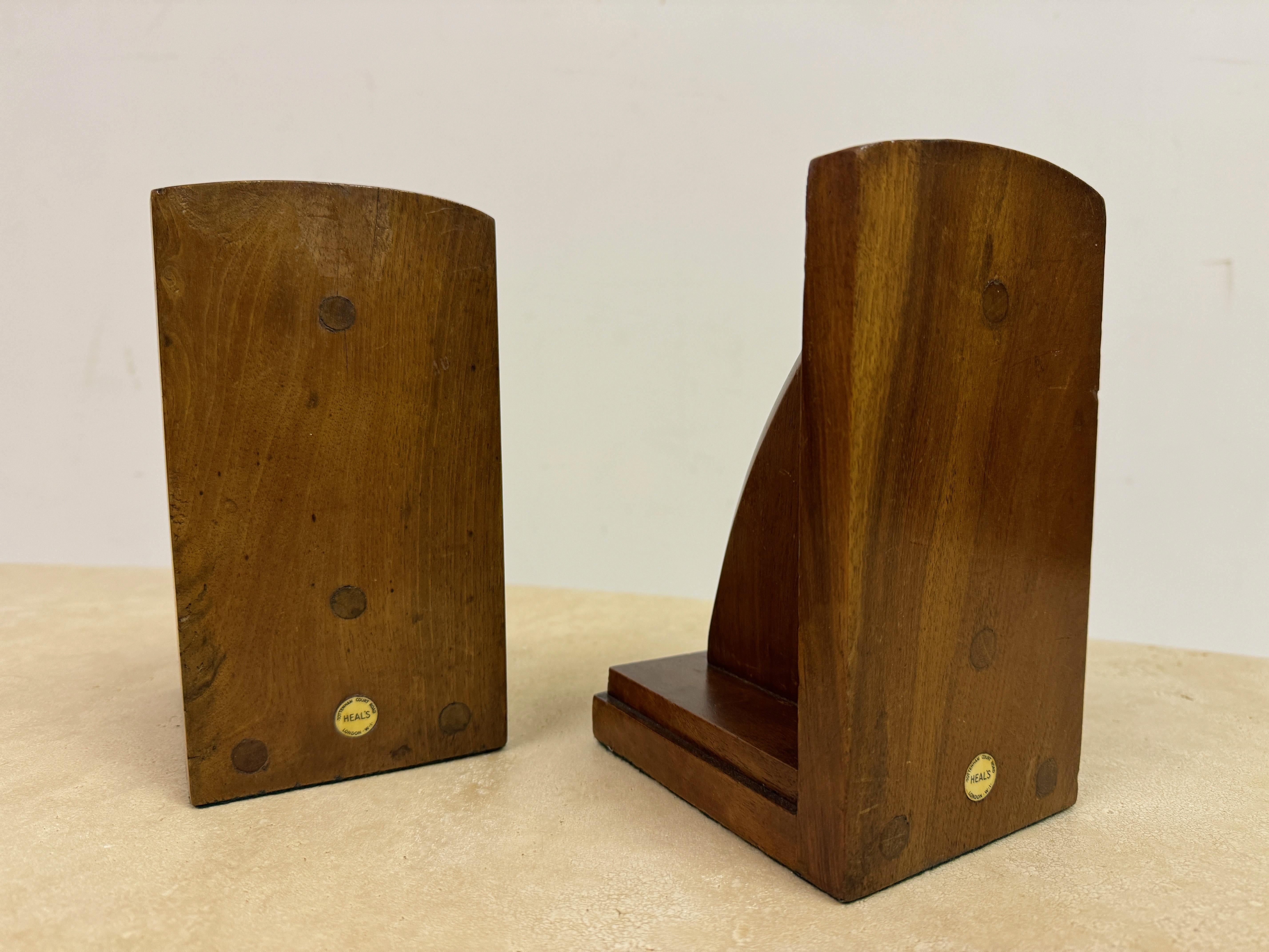 Pair of 1930s Oak Bookends by Heals For Sale 3