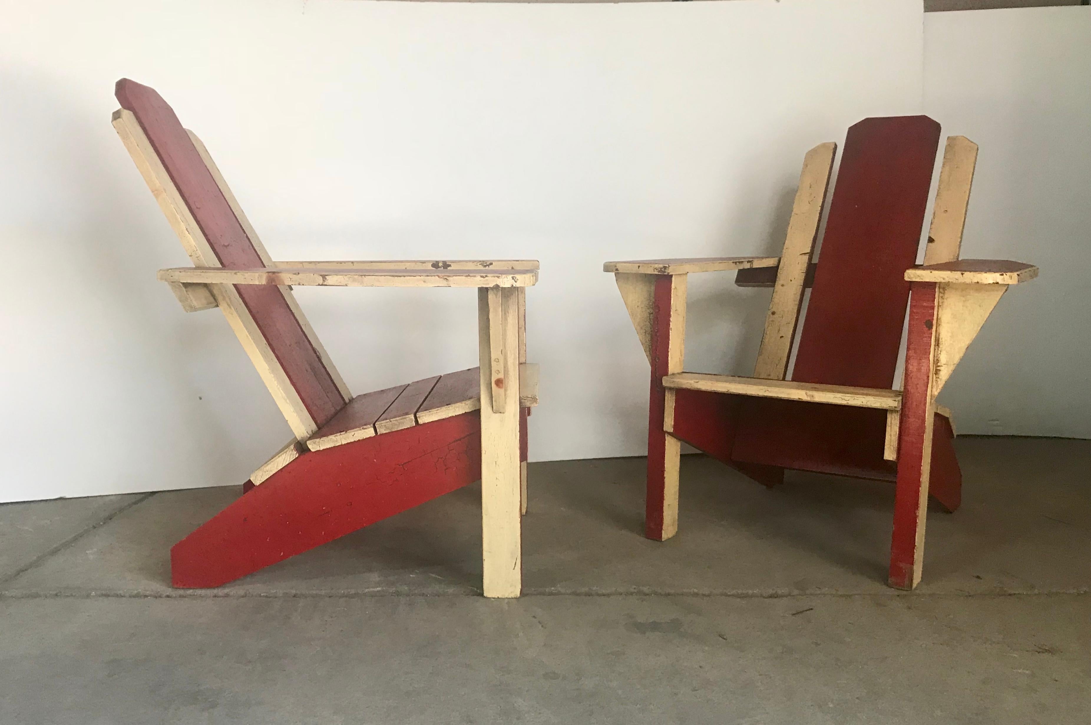 two tone adirondack chairs