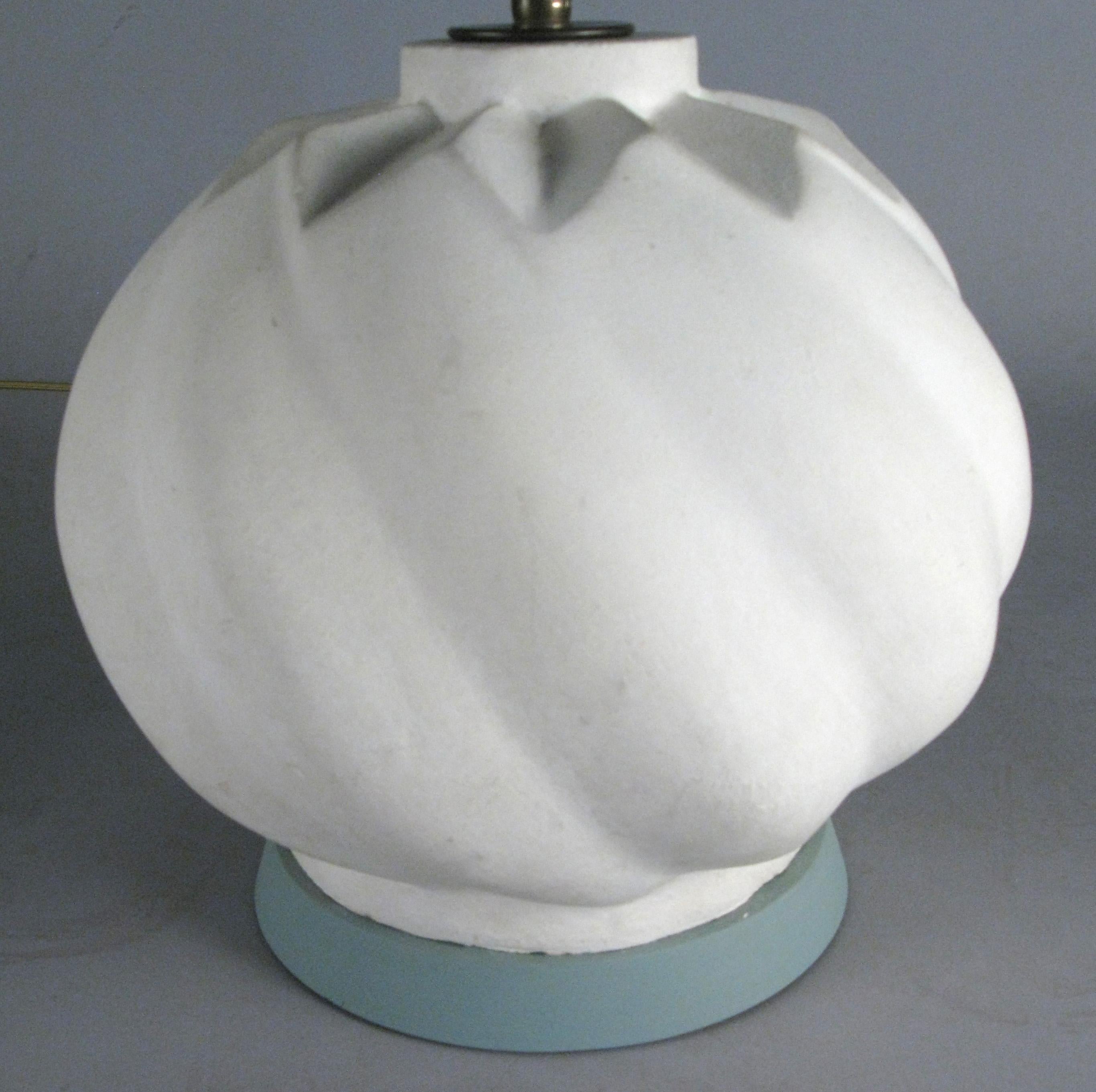 Art Deco Pair of 1930s Plaster Table Lamps