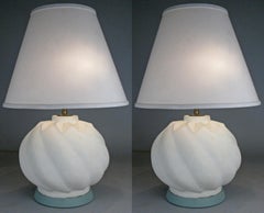 Pair of 1930s Plaster Table Lamps