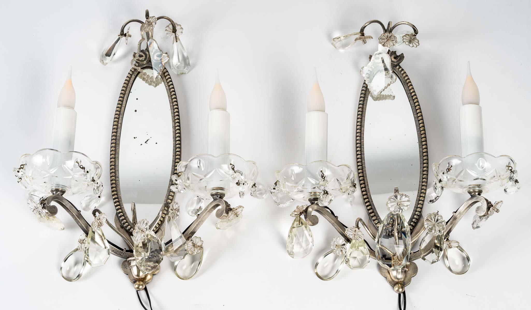 Pair of 1930's Sconces in the Bagués Style For Sale 2