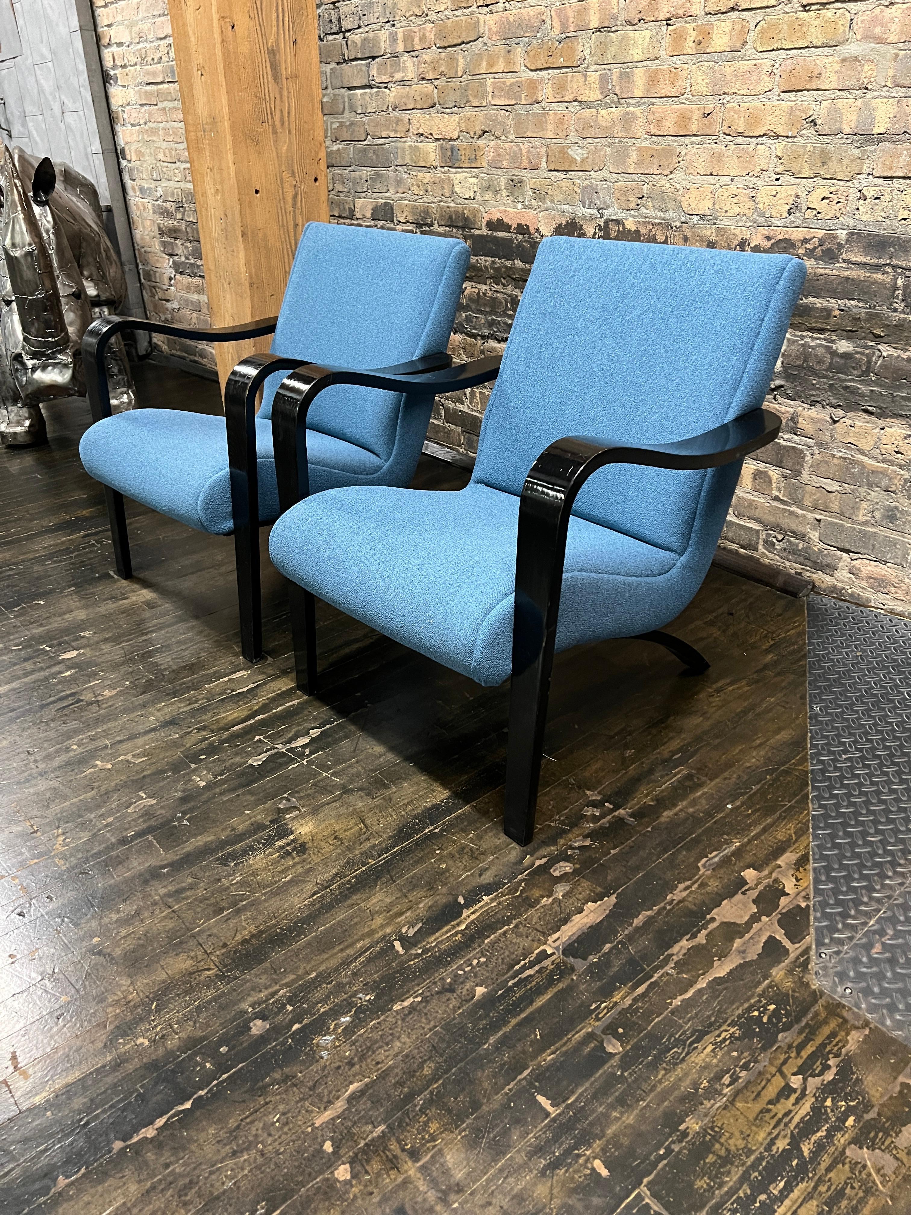 Art déco Paire de fauteuils Thonet en bois courbé des années 1930 dans le style d'Alvar Aalto en vente