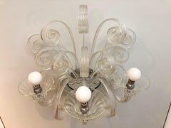 Coppia di lampade in vetro veronesi degli anni '30