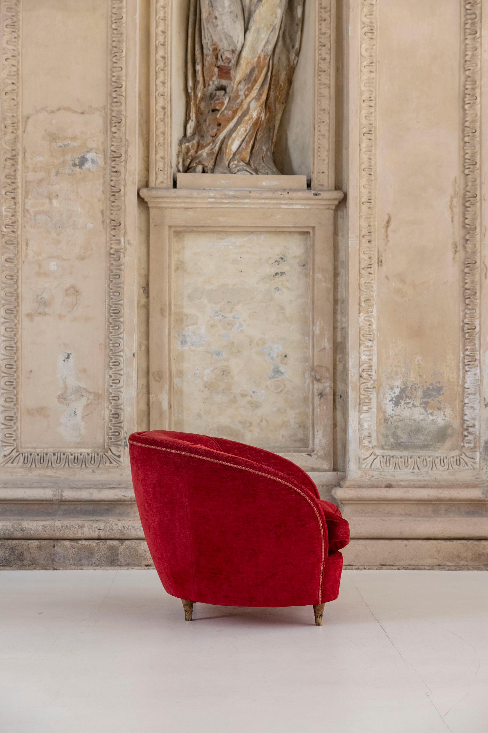 Milieu du XXe siècle Paire de fauteuils des années 1940 attribués à Gio Ponti, Italie années 1950 en vente