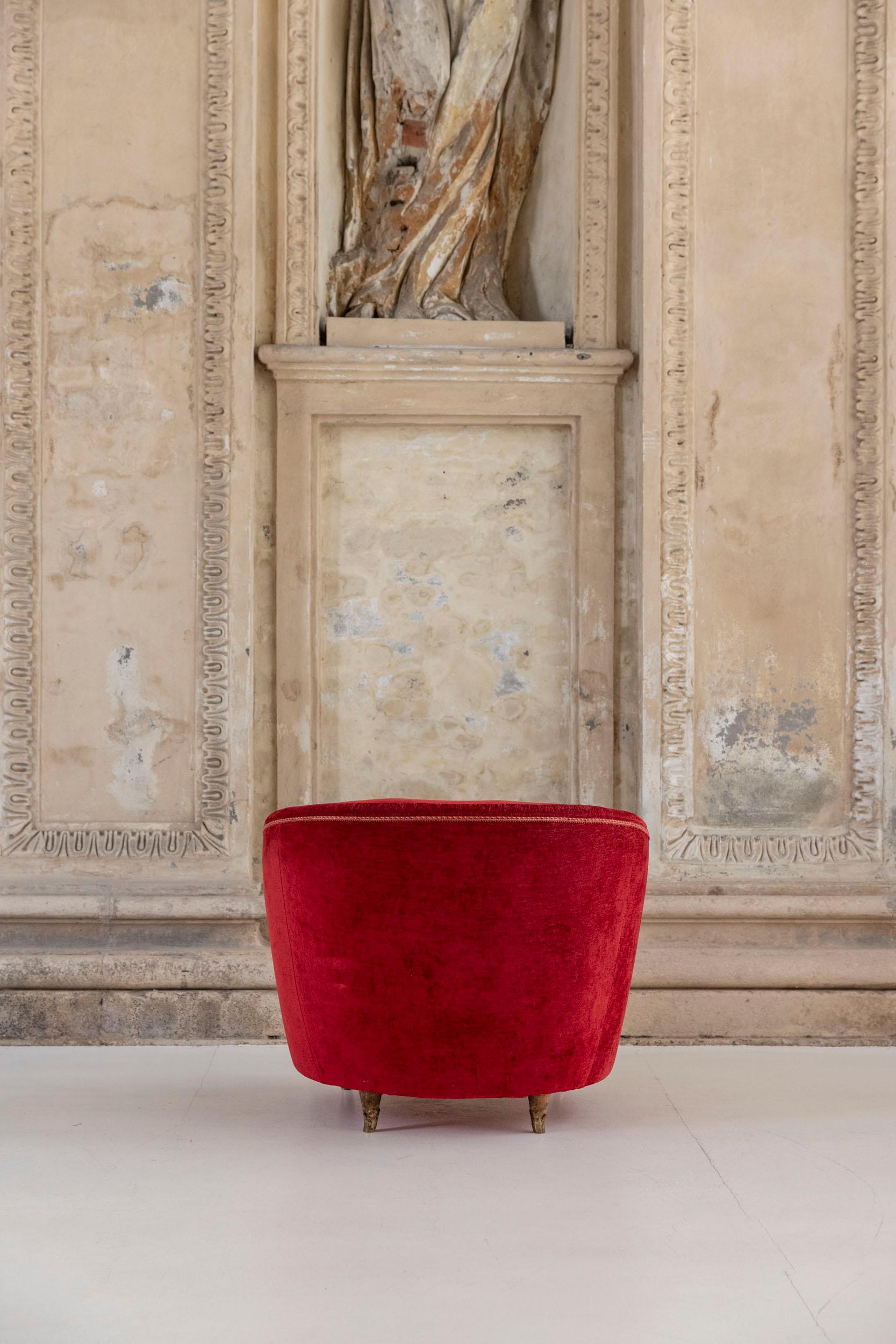 Paire de fauteuils des années 1940 attribués à Gio Ponti, Italie années 1950 en vente 1