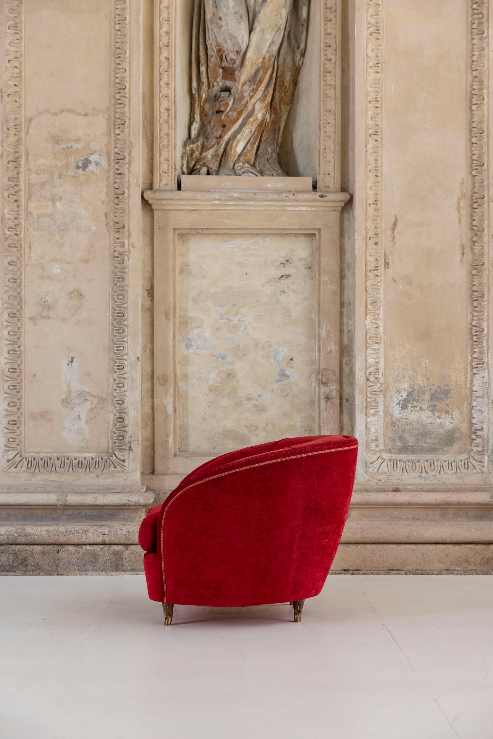 Paire de fauteuils des années 1940 attribués à Gio Ponti, Italie années 1950 en vente 2