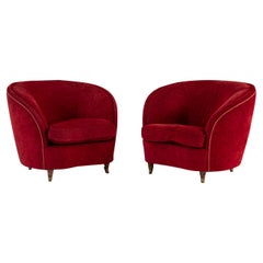 Pair of 1940s armchairs attributed to Gio Ponti, Italy 1950s