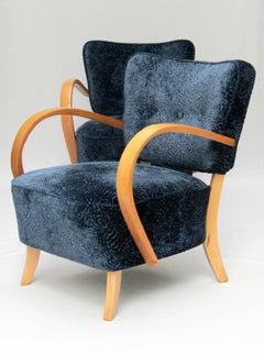Pair of 1940s Bentwood Armchairs by Jindrich Halabala