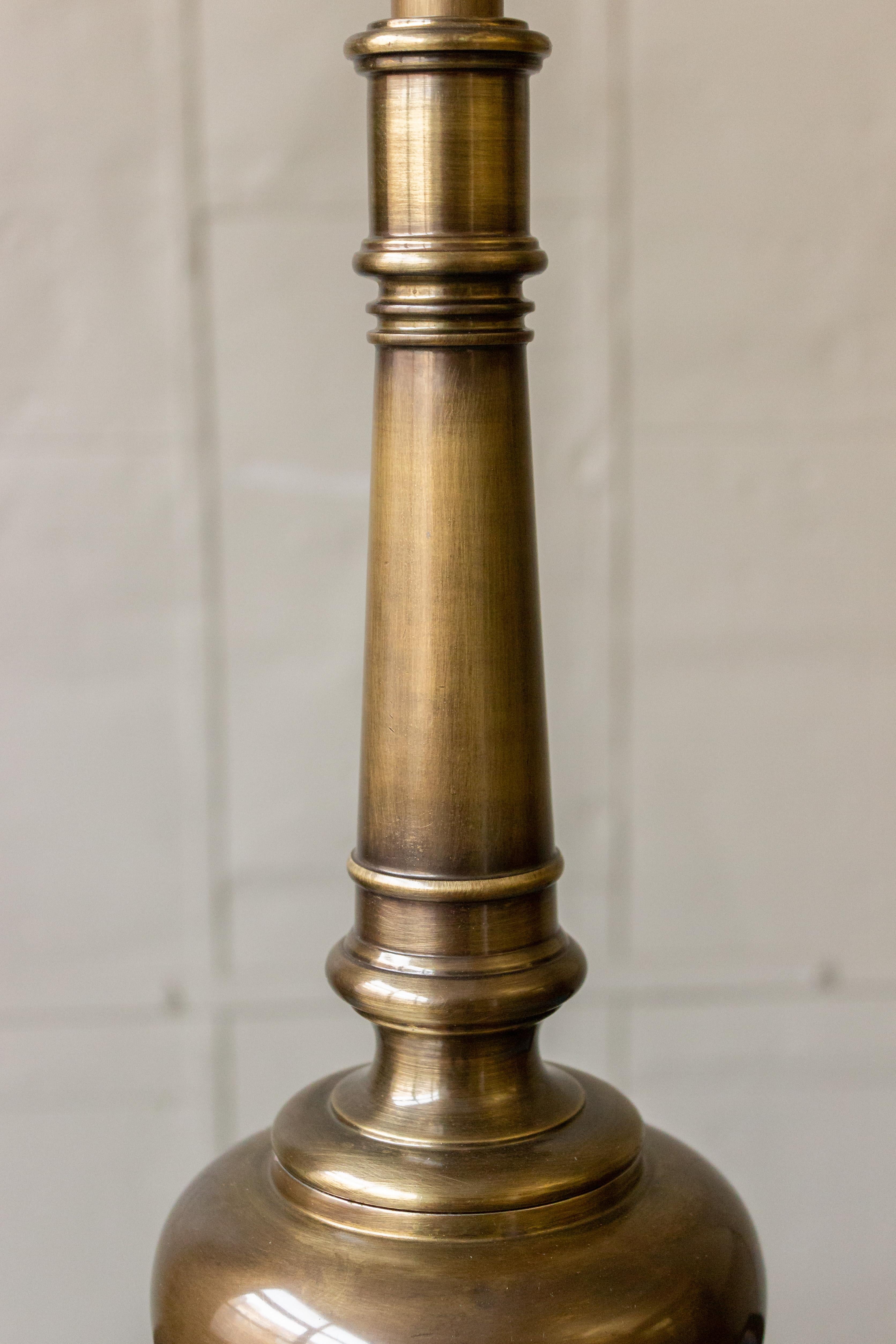 Pair of 1940s Bronze Plated Table Lamps In Excellent Condition In Buchanan, NY