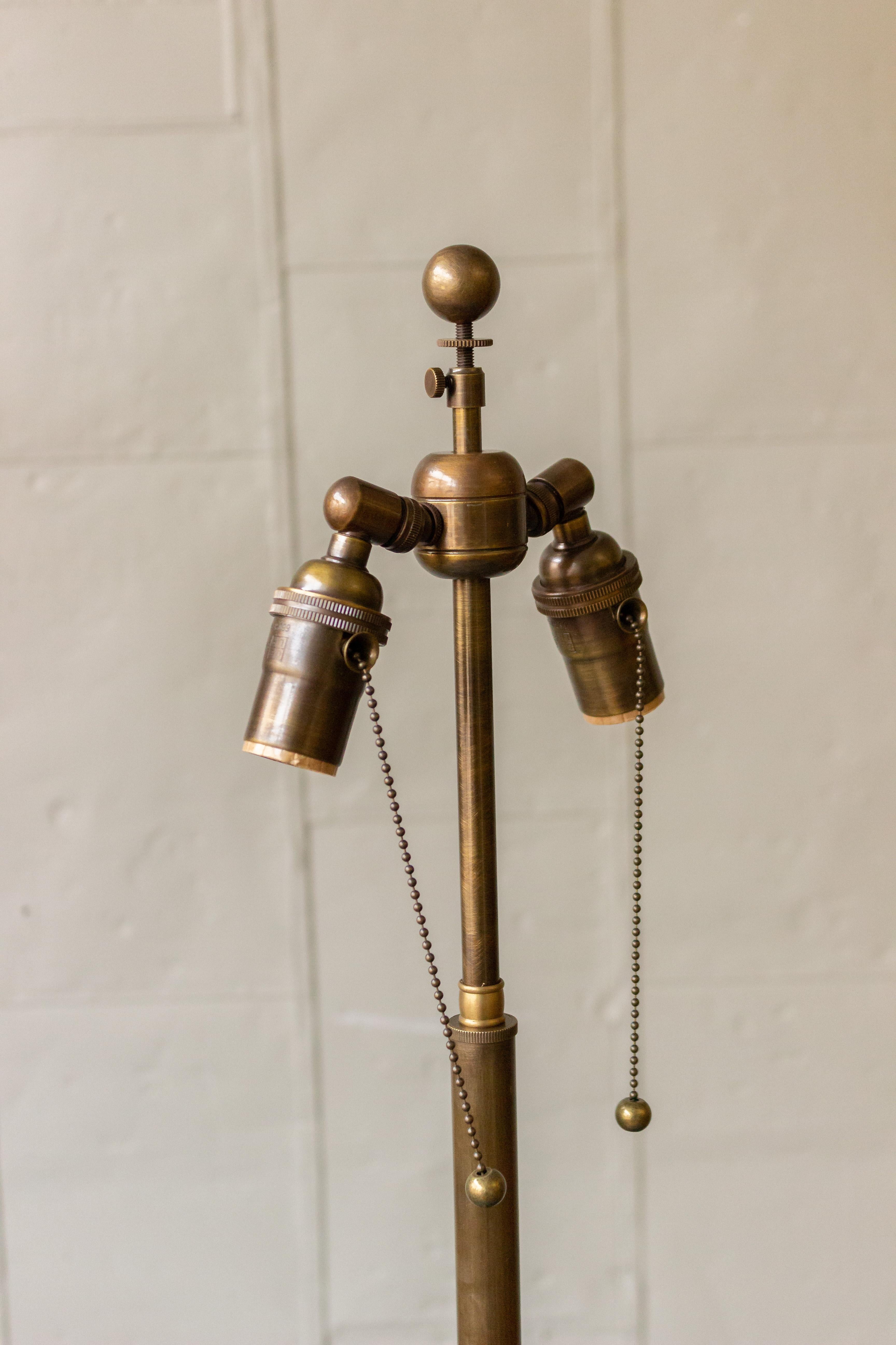 Pair of 1940s Bronze Plated Table Lamps 2