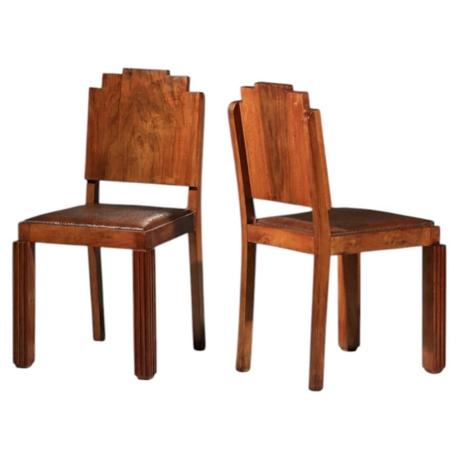Pair of 1940s Brutalist-Modernist Chairs