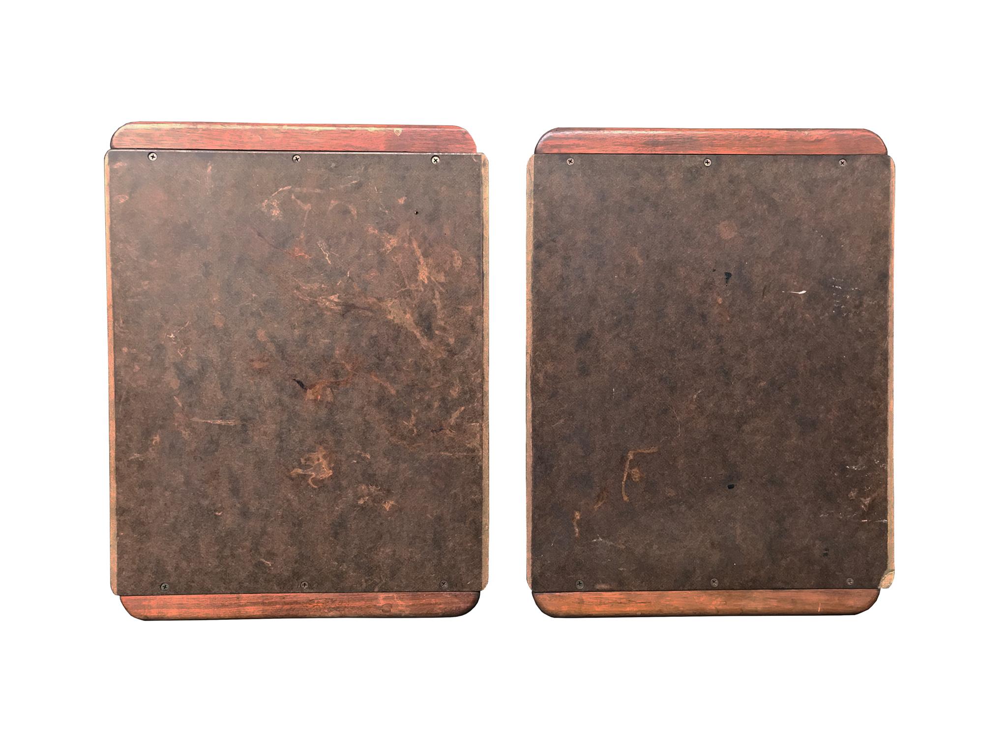 Pair of 1940s Campaign-Style Collapsible Walnut End Tables 10