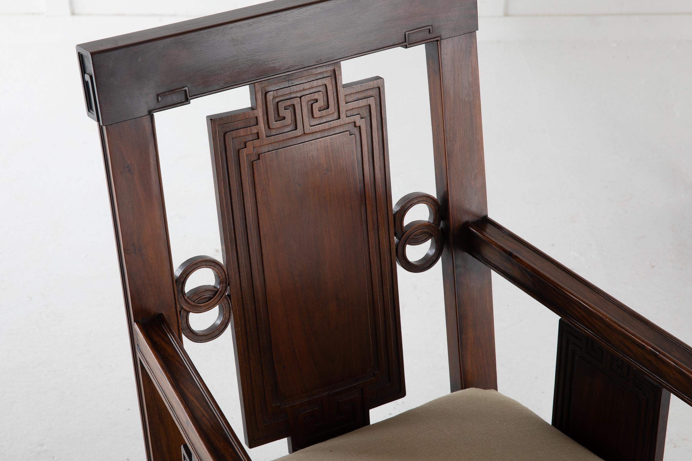 Pair of 1940s Chinese Rosewood Chairs 2