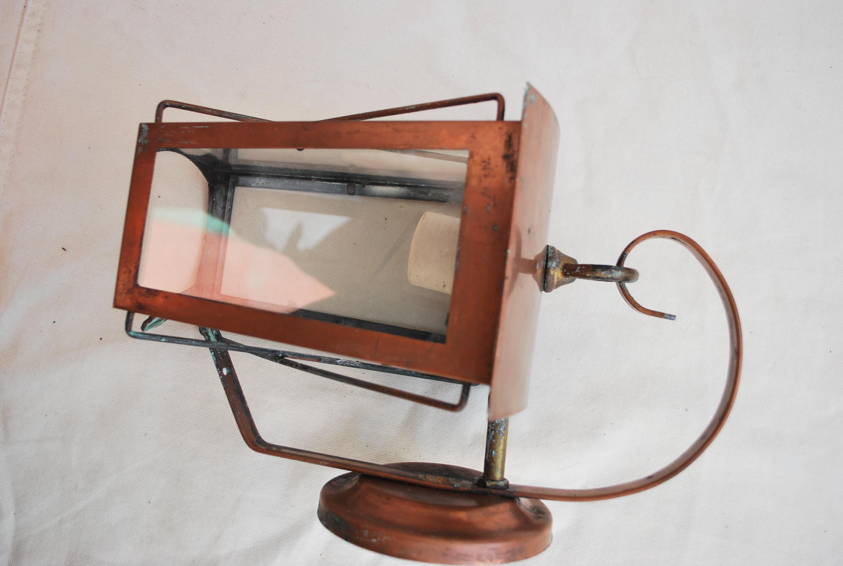 Pair of 1940s Copper Outdoor Sconces In Good Condition For Sale In Los Angeles, CA