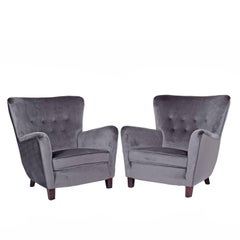 Pair of 1940s Danish Easy Chairs
