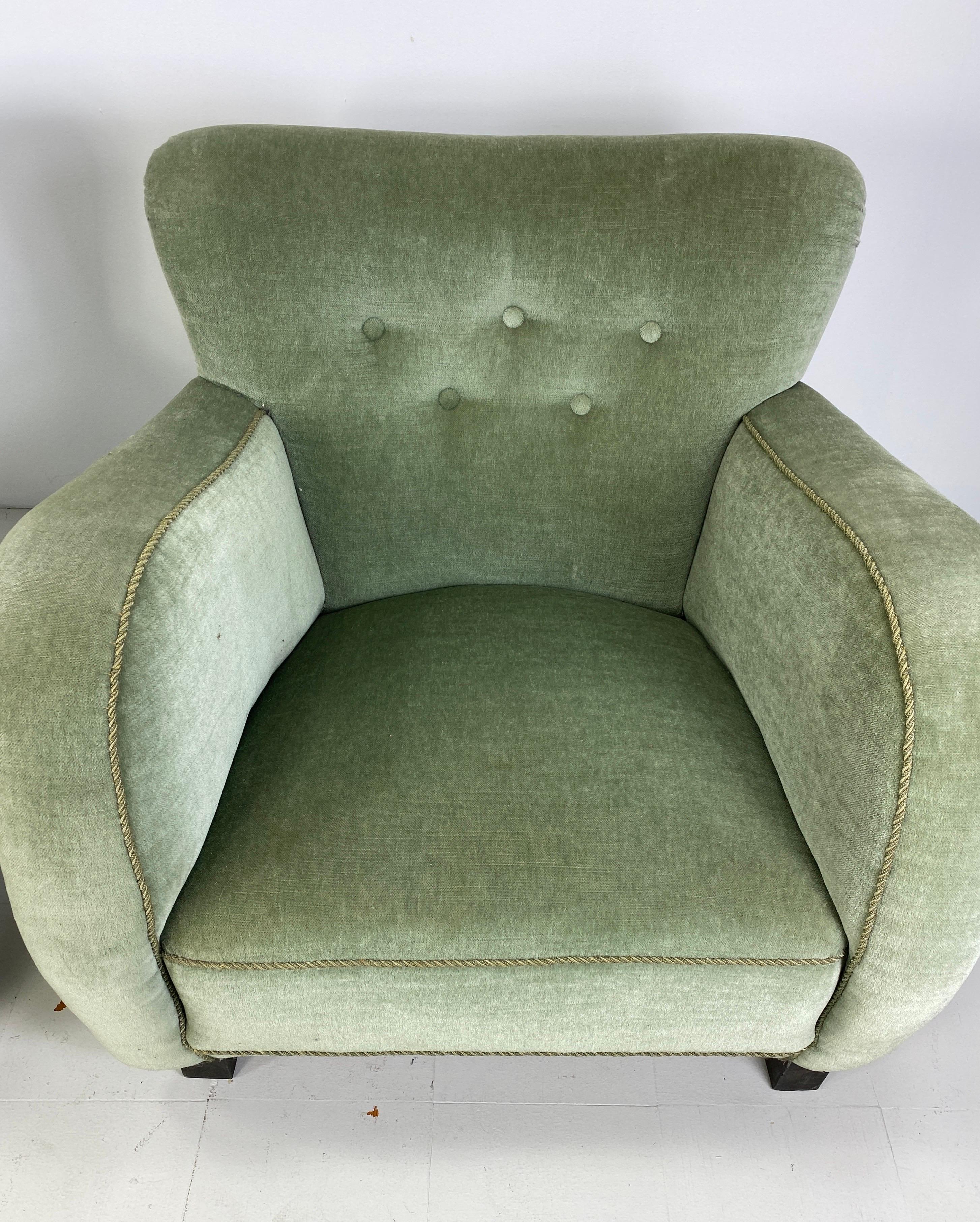 20th Century Pair of 1940s Danish Lounge Chairs
