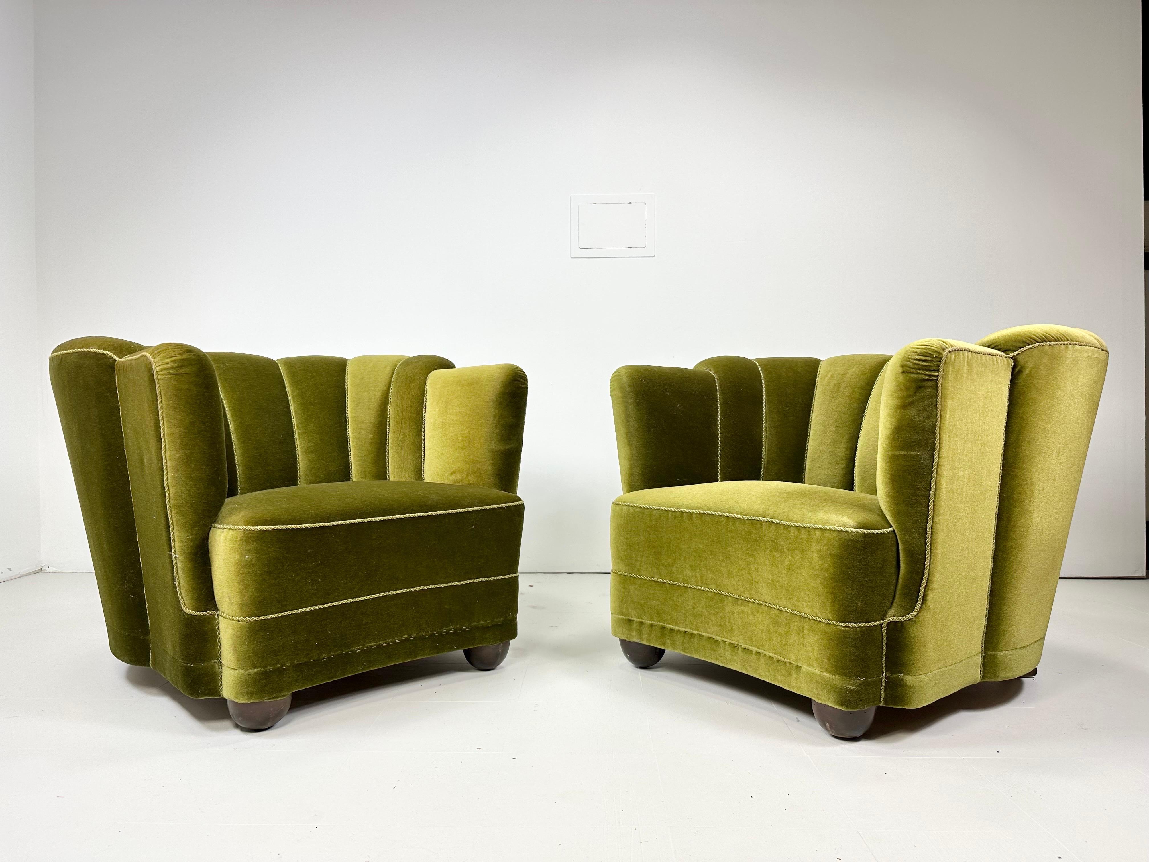 Pair of 1940’s Danish Lounge Chairs For Sale 2