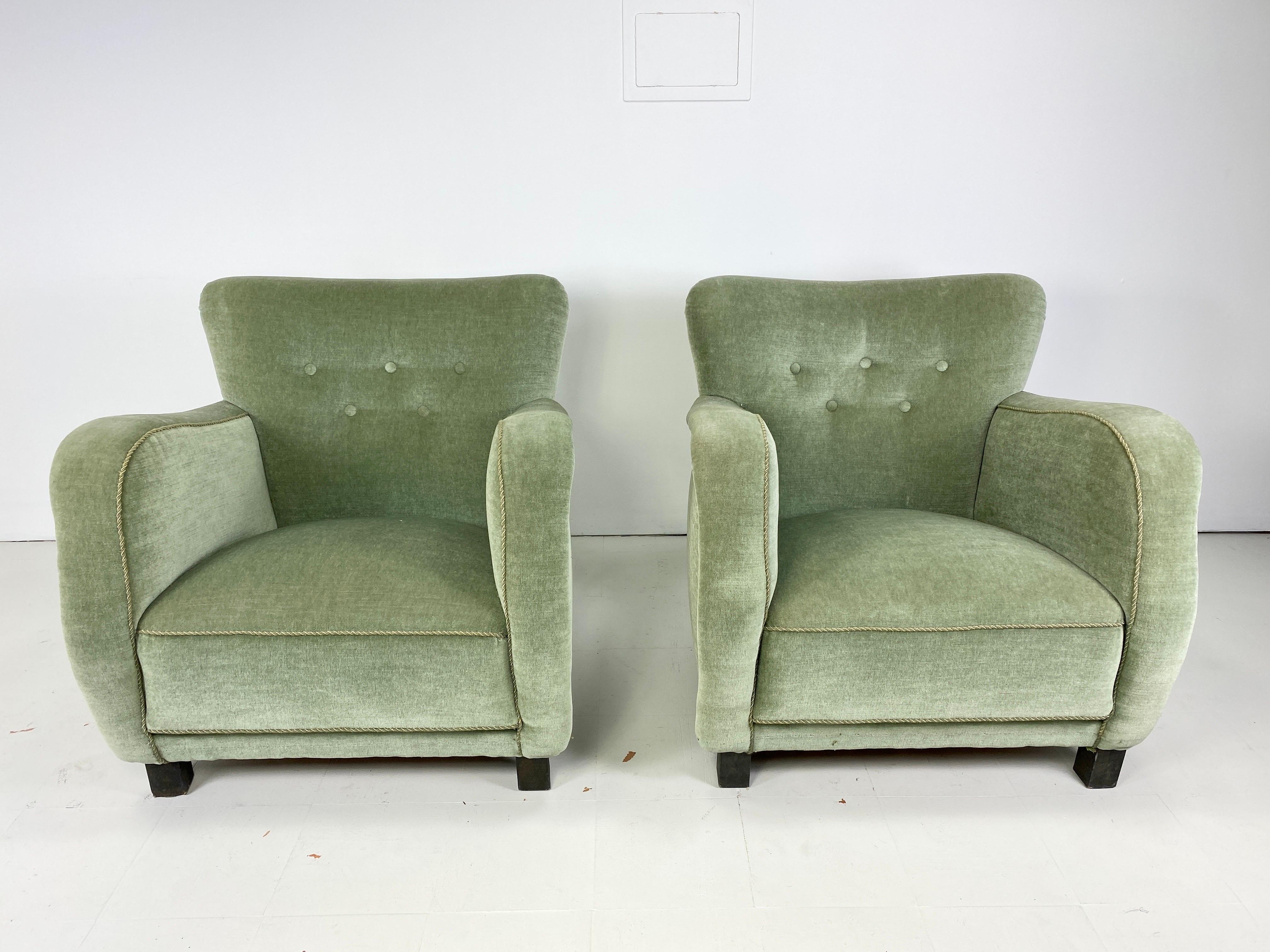 Pair of 1940s Danish Lounge Chairs 3