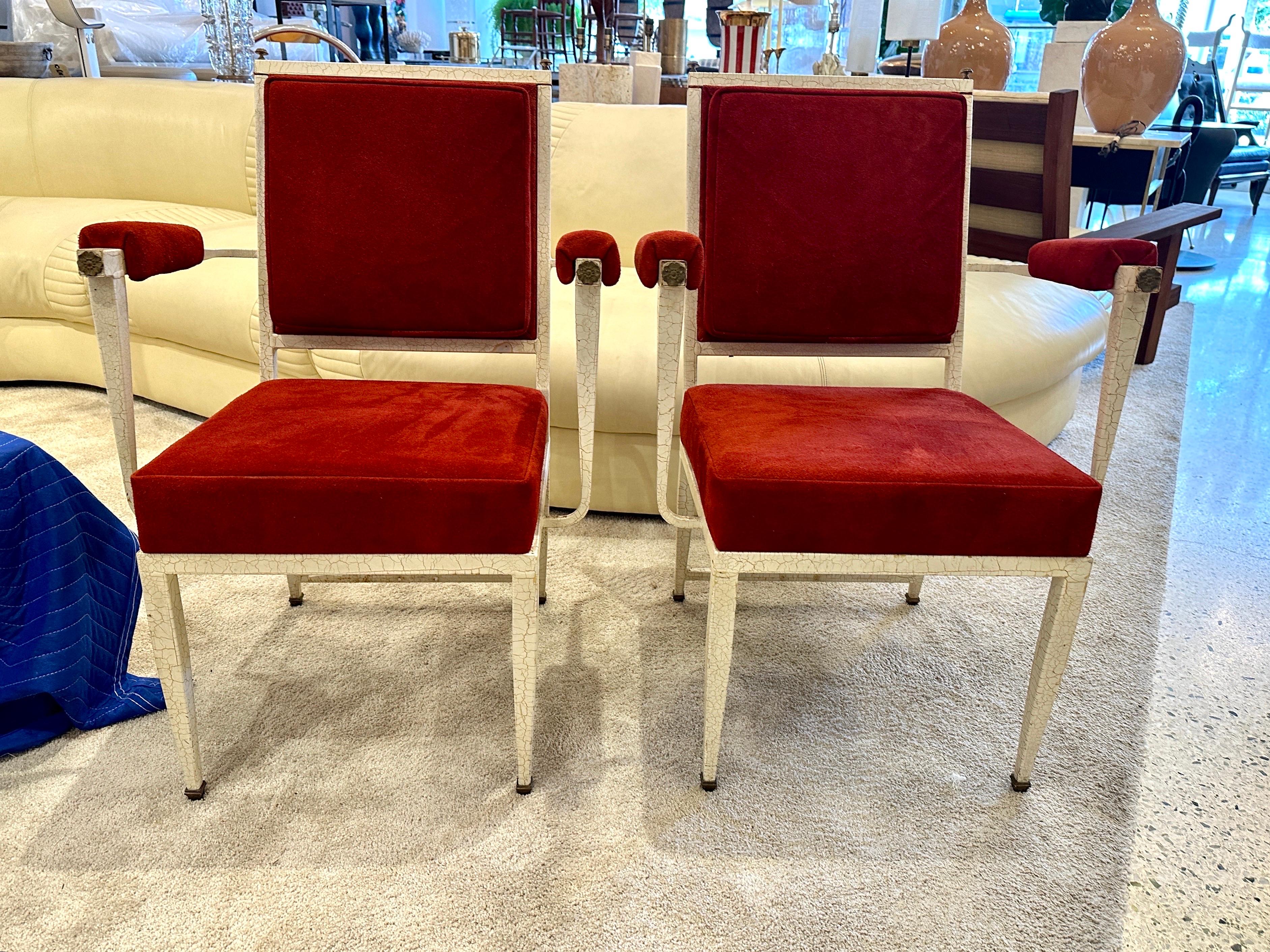 Paar neoklassische französische Sessel, 1950er Jahre im Angebot 5