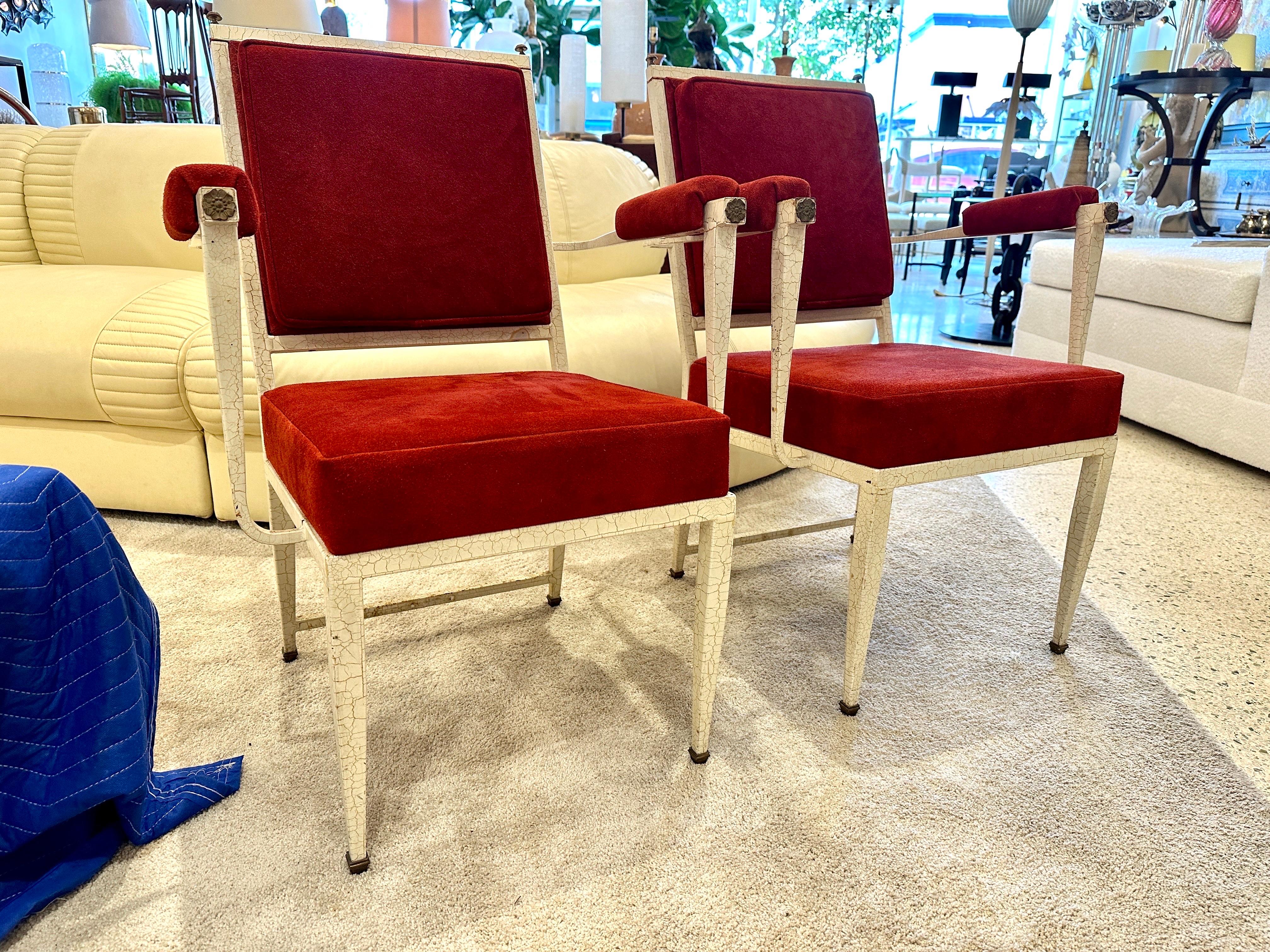 Paar neoklassische französische Sessel, 1950er Jahre (Neoklassisch) im Angebot