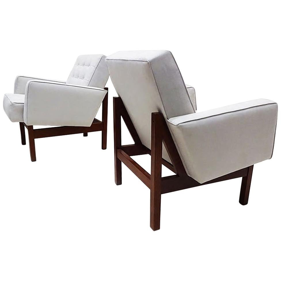 Pair of 1940s Easy Chairs Attributed to Florence Knoll
