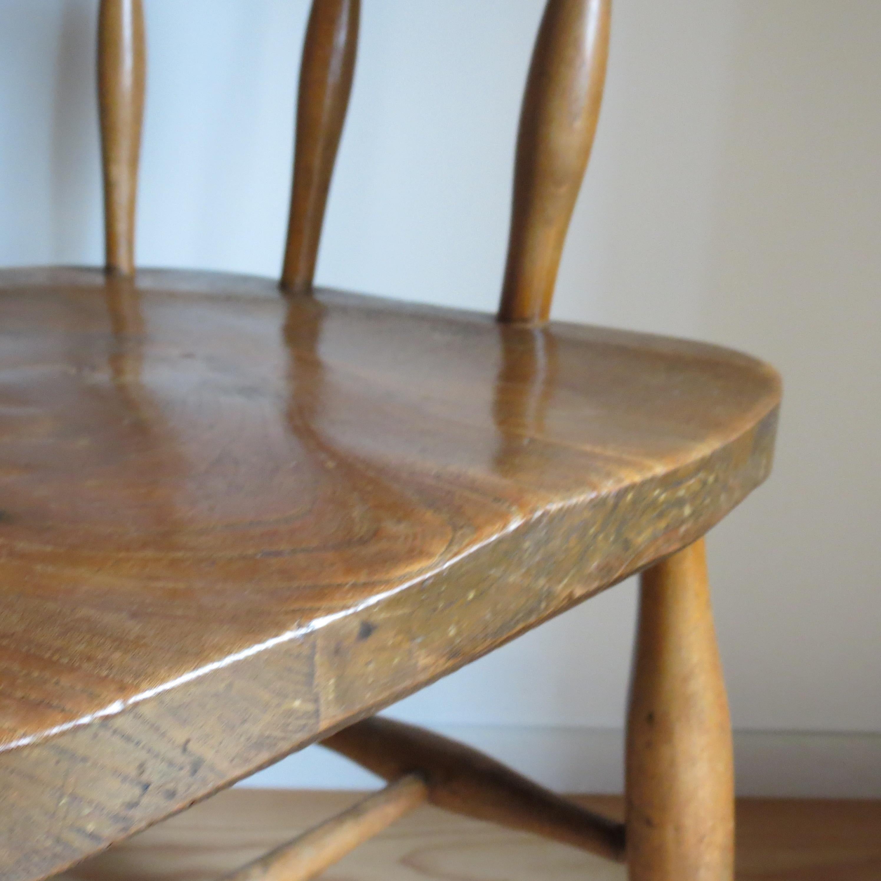 Pair of 1940s Elm Captain carver chairs CC41 Utility Design Furniture 2