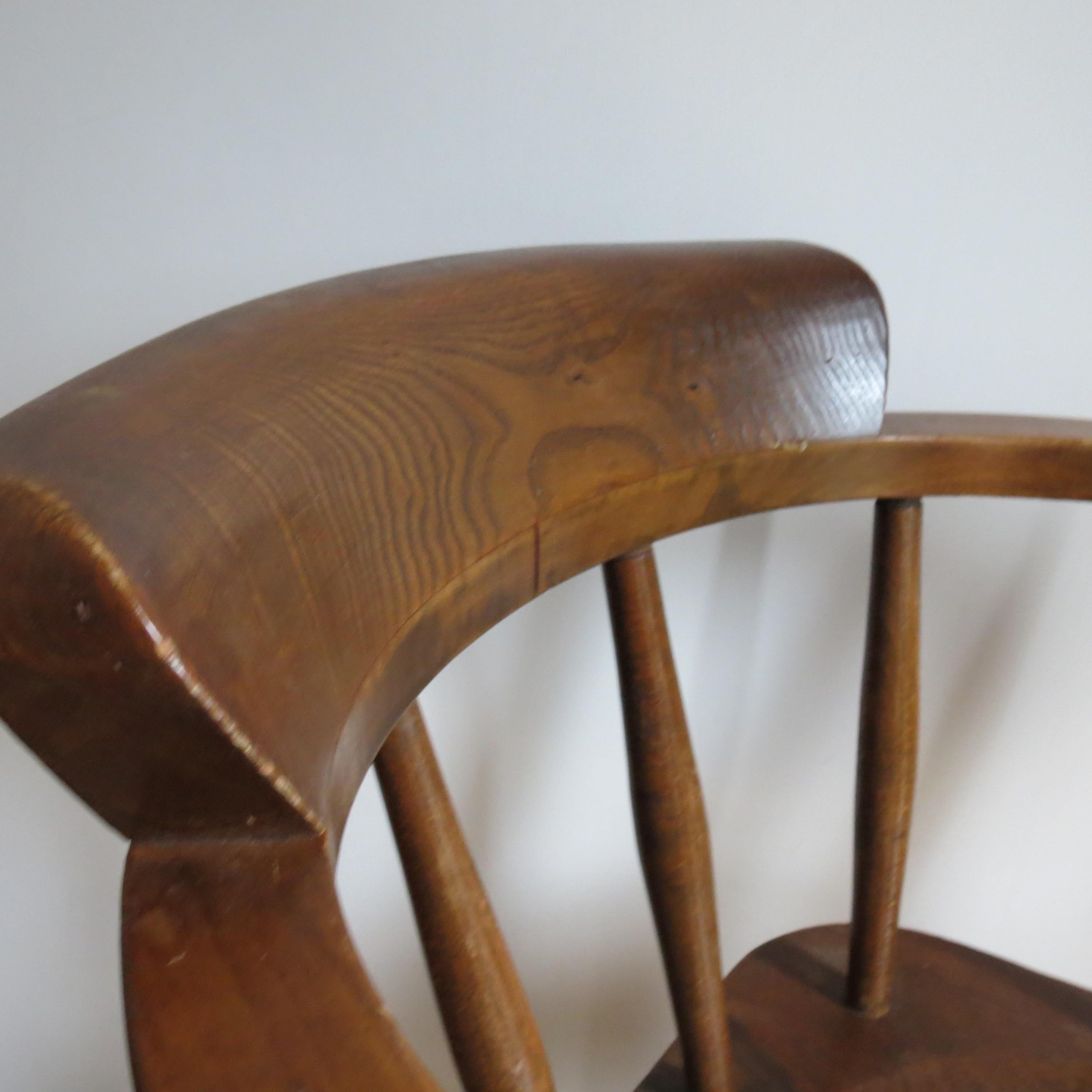 Pair of 1940s Elm Captain carver chairs CC41 Utility Design Furniture 12