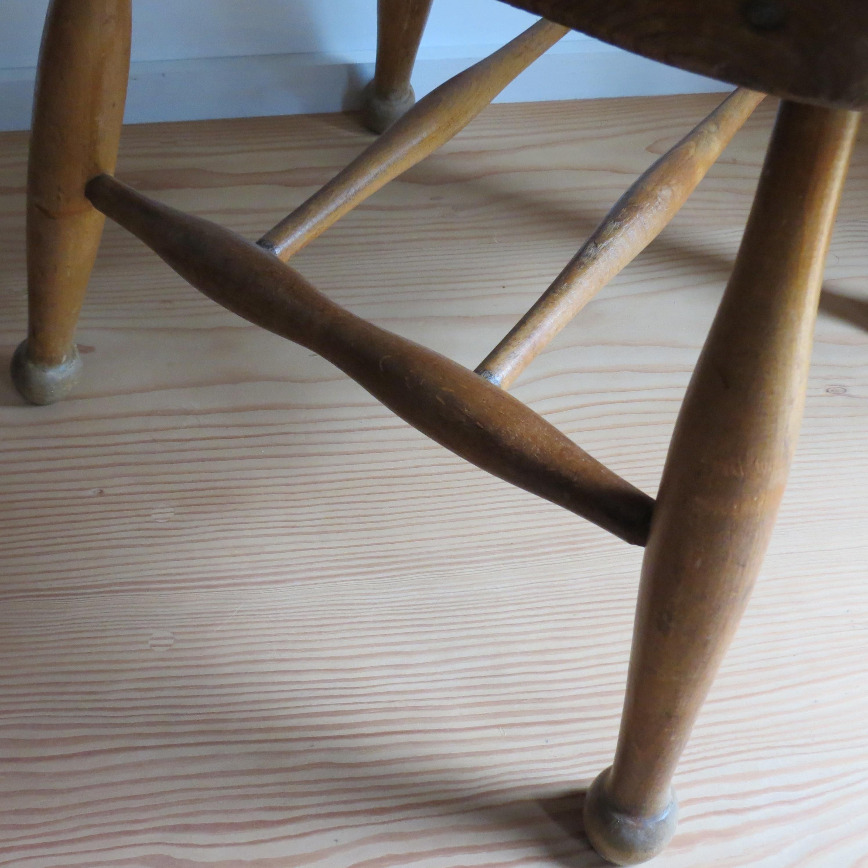Beech Pair of 1940s Elm Captain carver chairs CC41 Utility Design Furniture