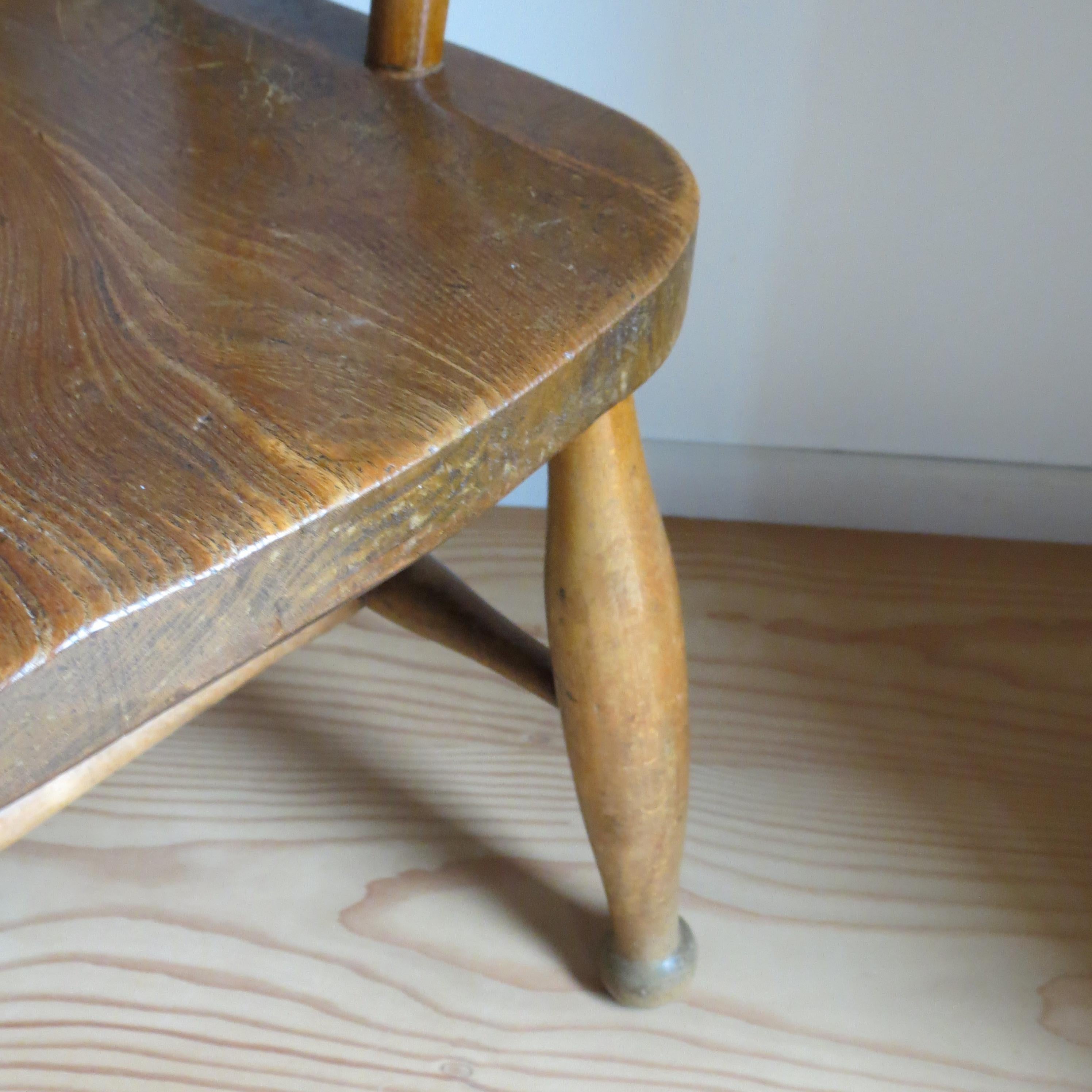 Pair of 1940s Elm Captain carver chairs CC41 Utility Design Furniture 1