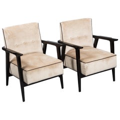 Pair of 1940s French Art Deco Armchairs
