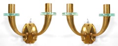 Pair of French Mid-Century Bronze Wall Sconces