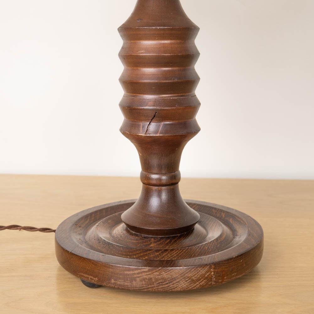Pair of 1940's French Carved Wood Lamps For Sale 6