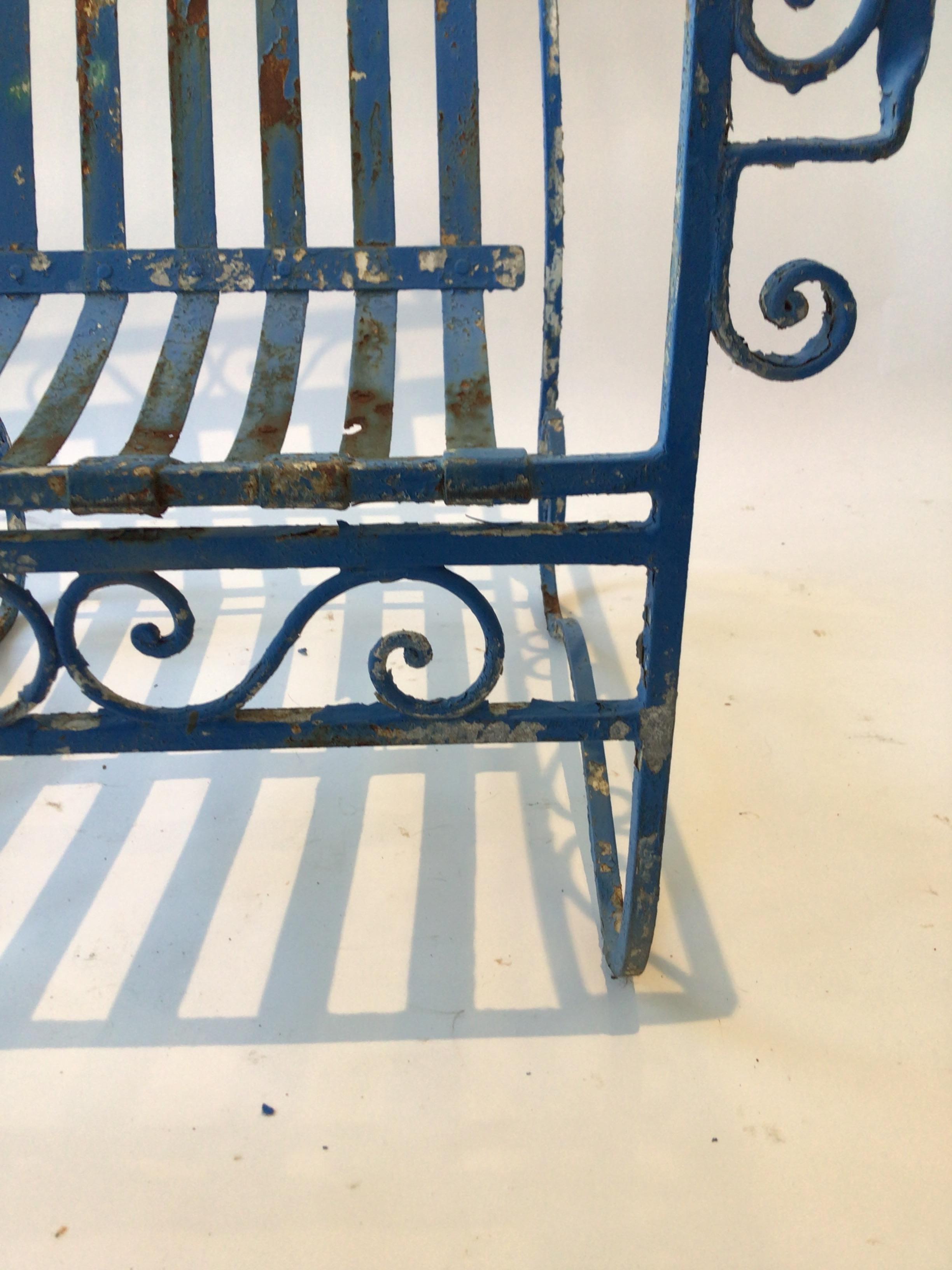 Pair Of 1940s French Outdoor Iron Armchairs 5