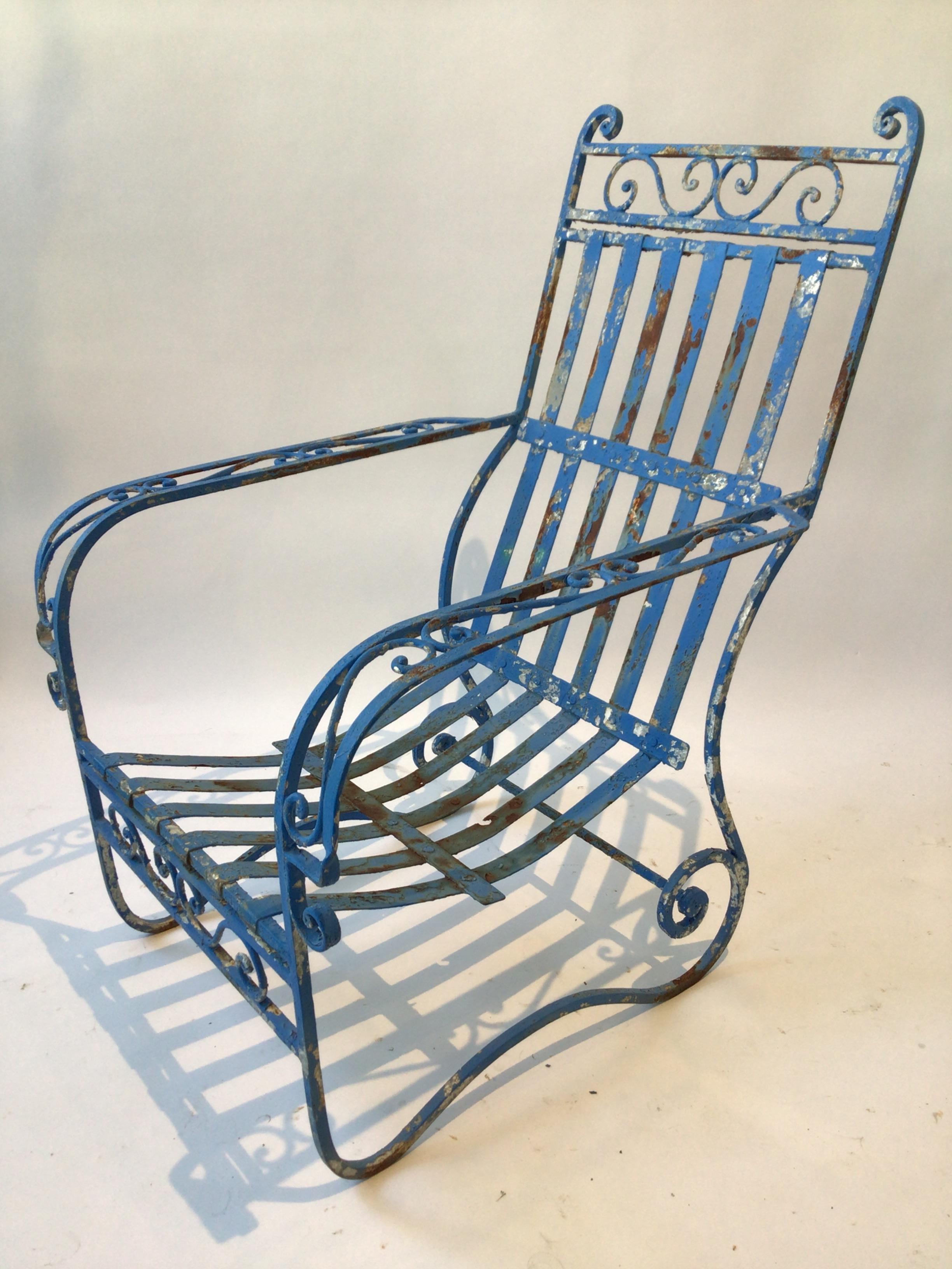 Mid-20th Century Pair Of 1940s French Outdoor Iron Armchairs