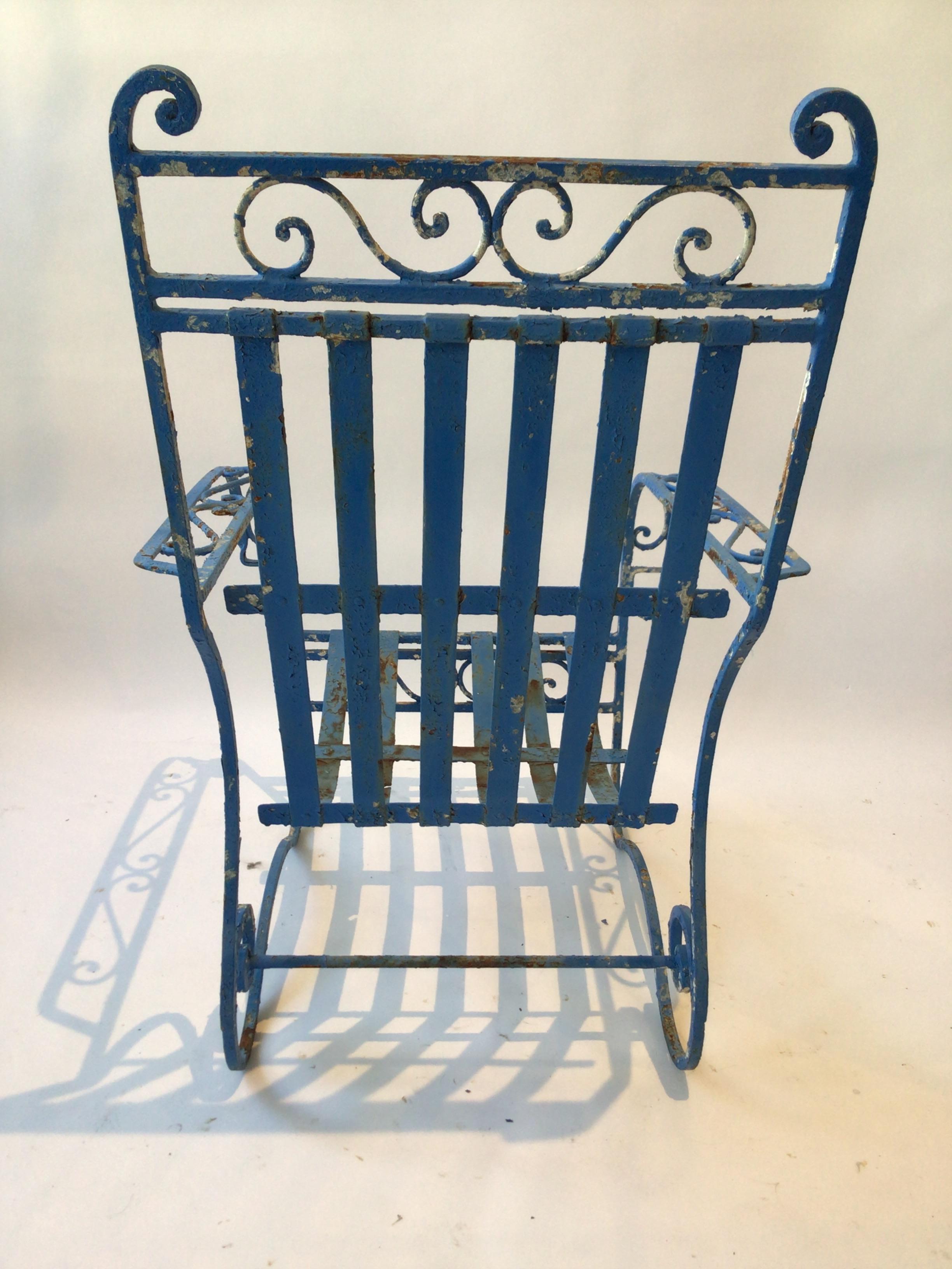 Pair Of 1940s French Outdoor Iron Armchairs 1