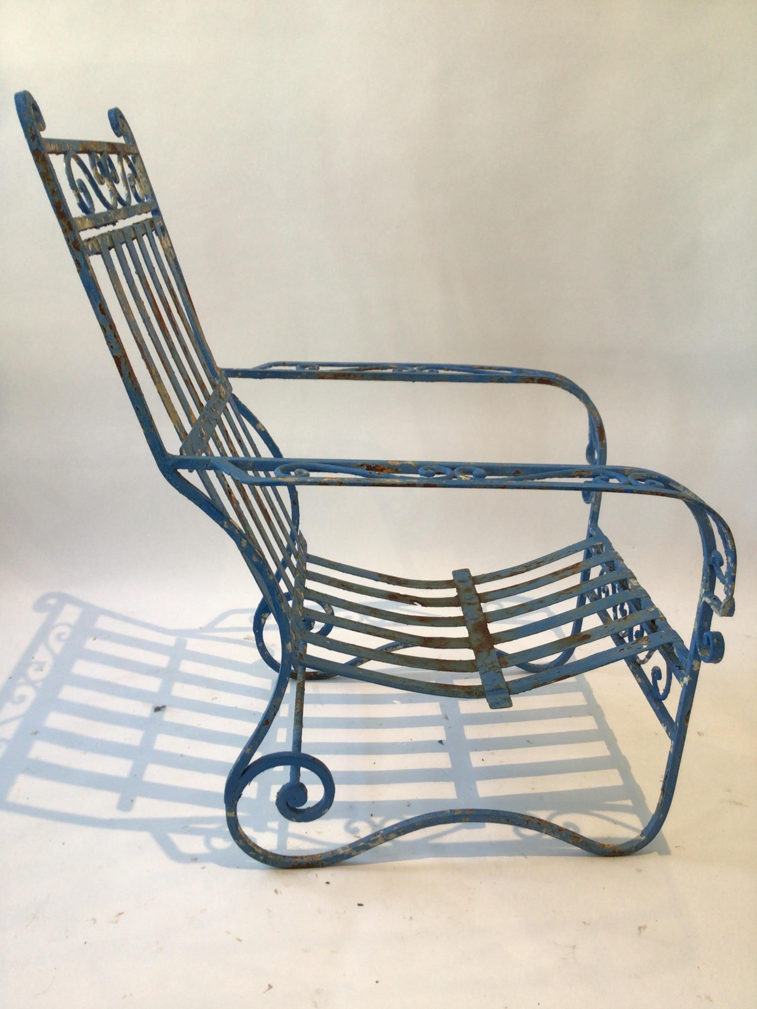 Pair Of 1940s French Outdoor Iron Armchairs 2