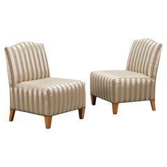 Paire de chaises à pantoufles françaises des années 1940