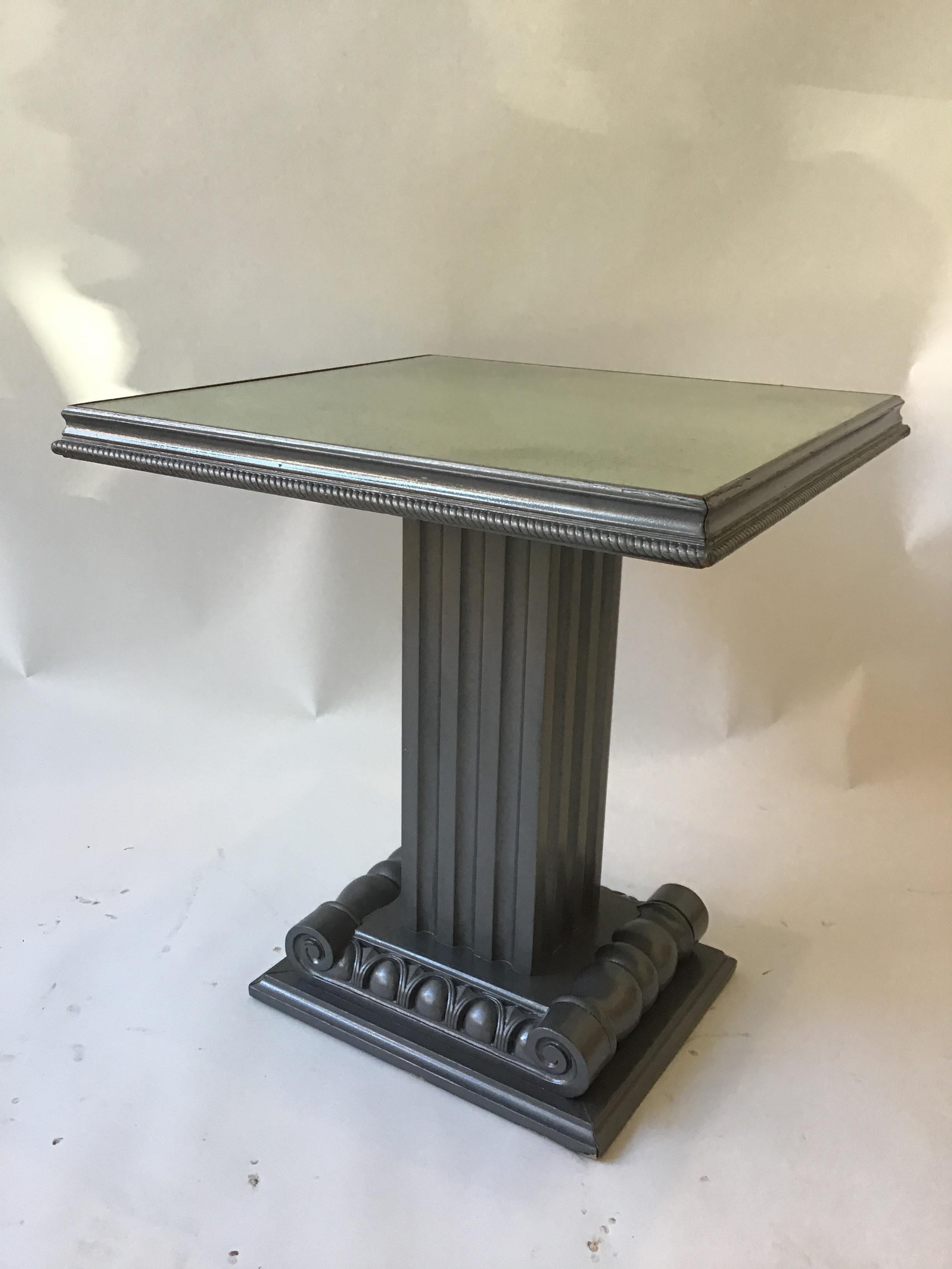 Wood Pair of 1940s Grosfeld House Column Tables For Sale