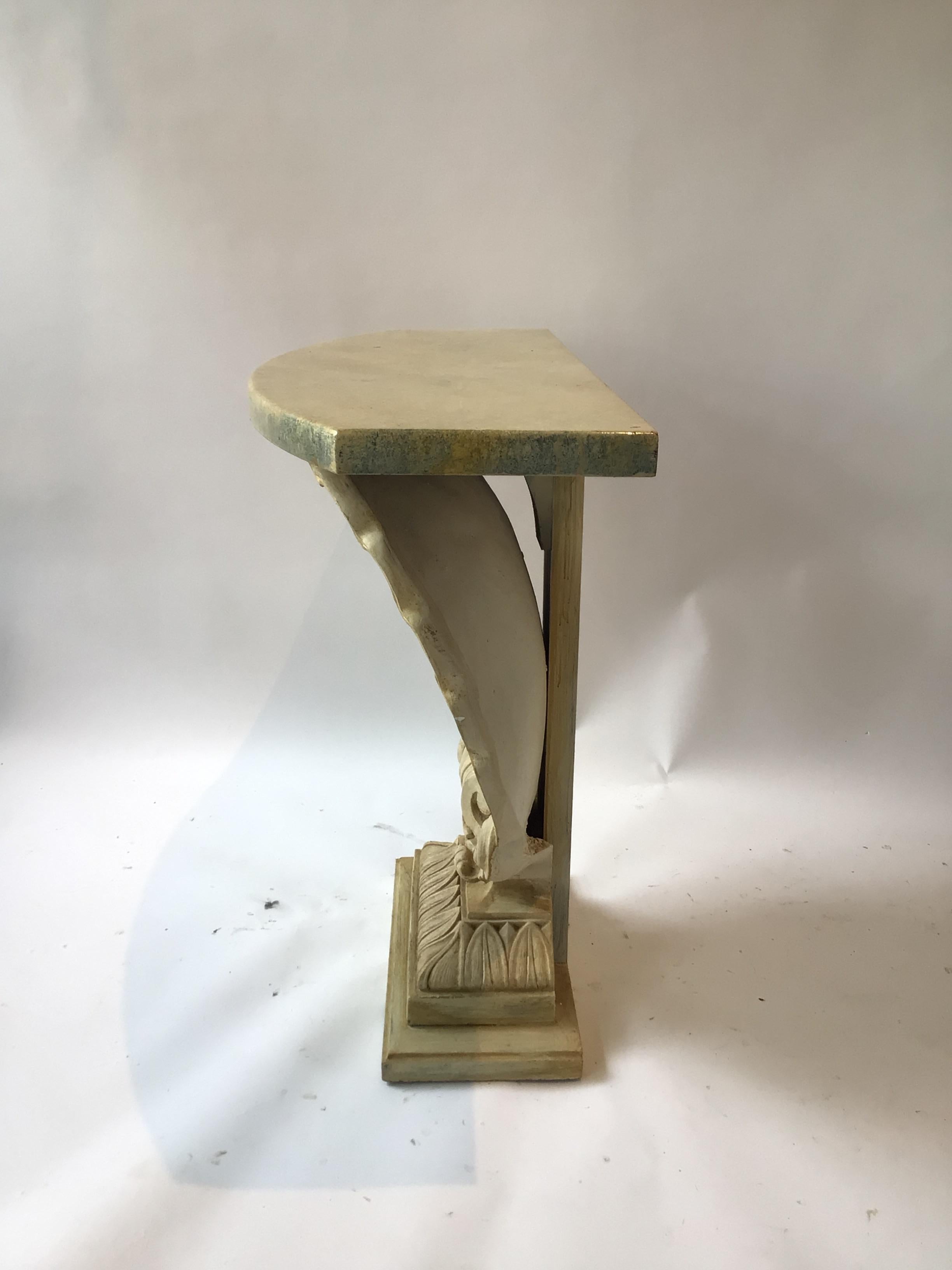 Pair of 1940s Grosfeld House Shell Consoles 1