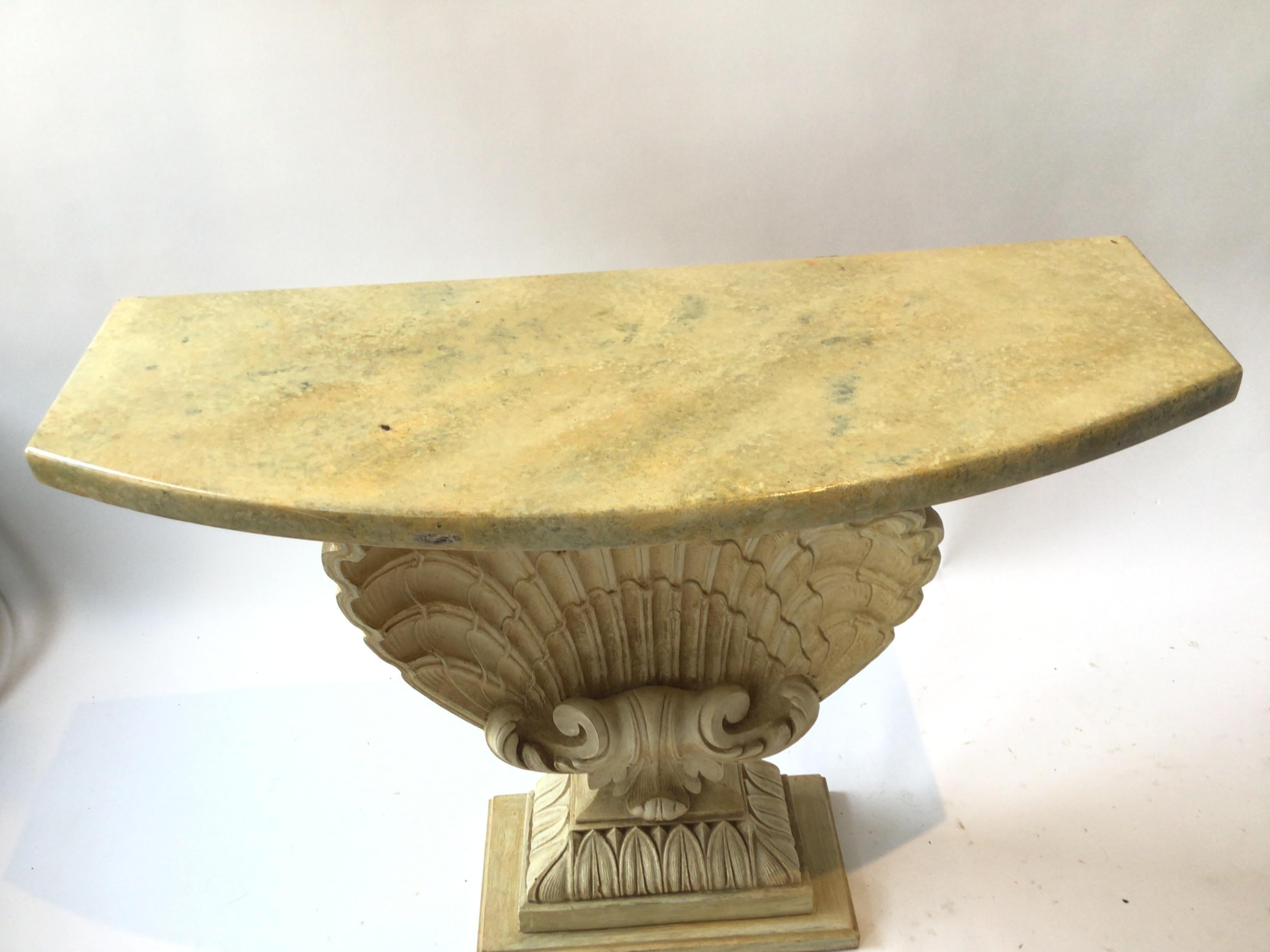 Pair of 1940s Grosfeld House Shell Consoles 4