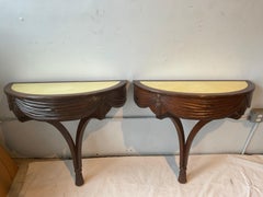 Pair Of 1940s Grossfeld House Hollywood Regency Tassel Wall Consoles