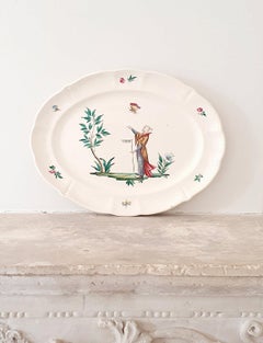 Coppia di piatti da portata Chinoiserie Guido Andlovitz degli anni '40