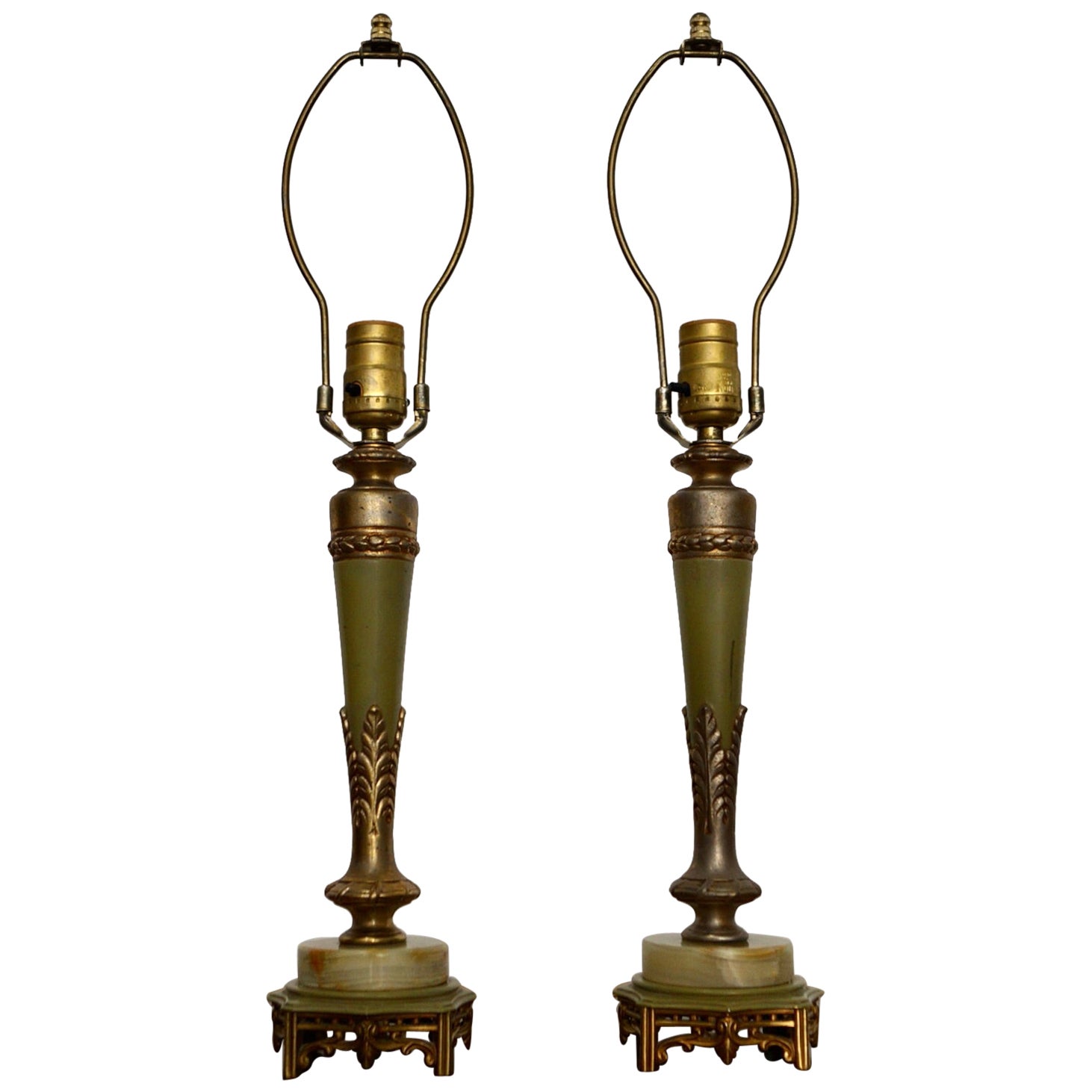 Pair of 1940's Hollywood Regency Rembrandt Table Lamps