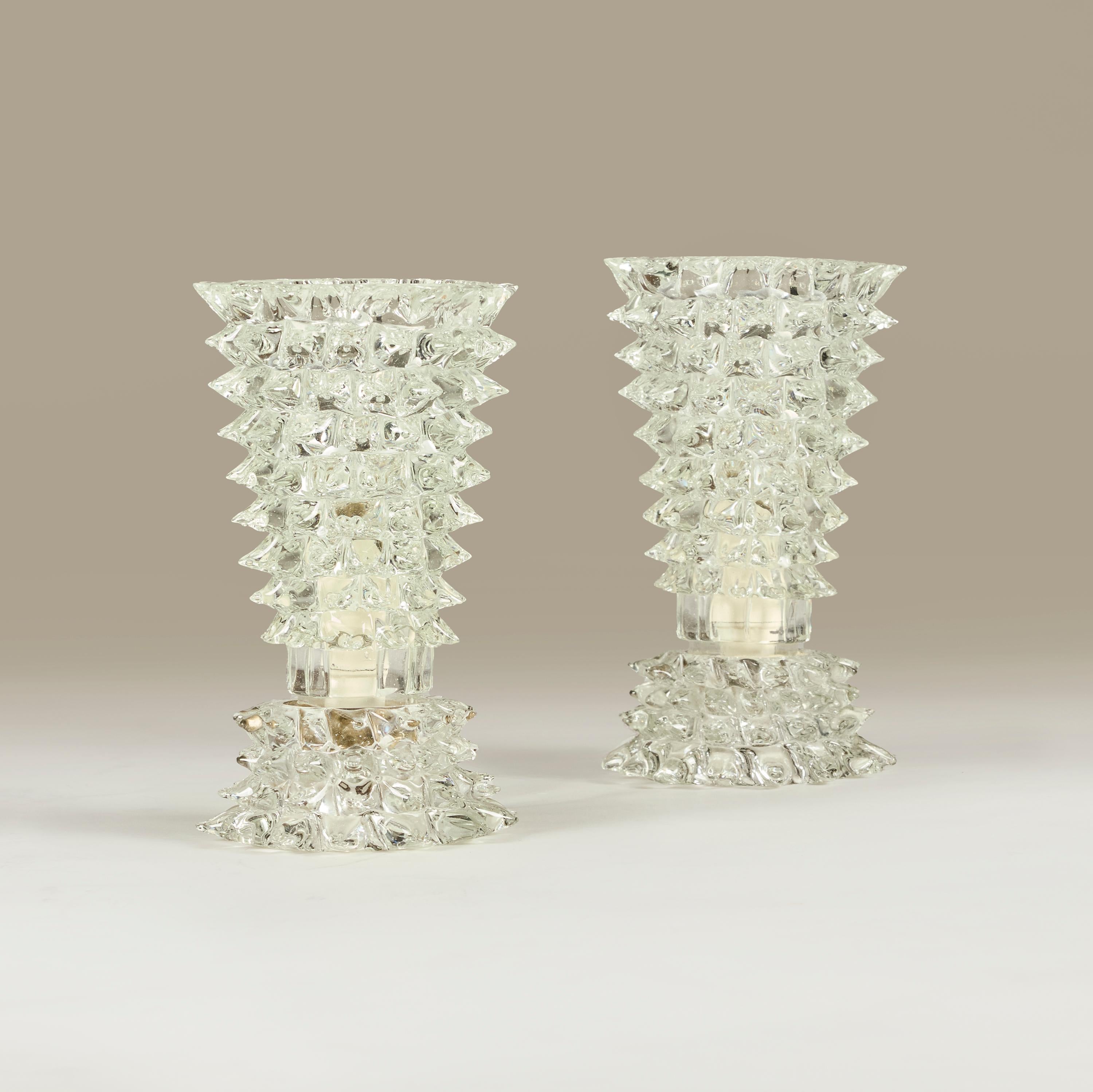 Pareja de lámparas de mesa Ercole Barovier Rostrato italianas de los años 40 en Bueno estado para la venta en London, GB