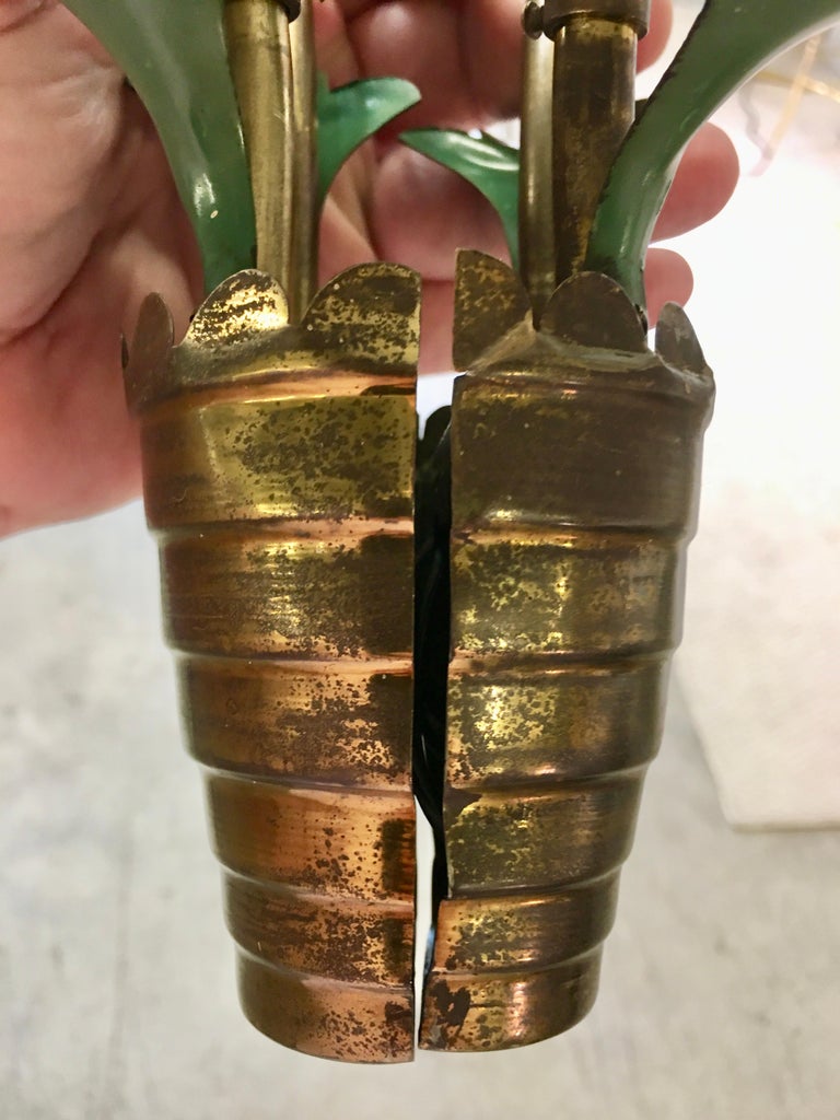 Pair of 1940s Italian 'Flower Pot' Wall Sconces at 1stDibs 1940s wall