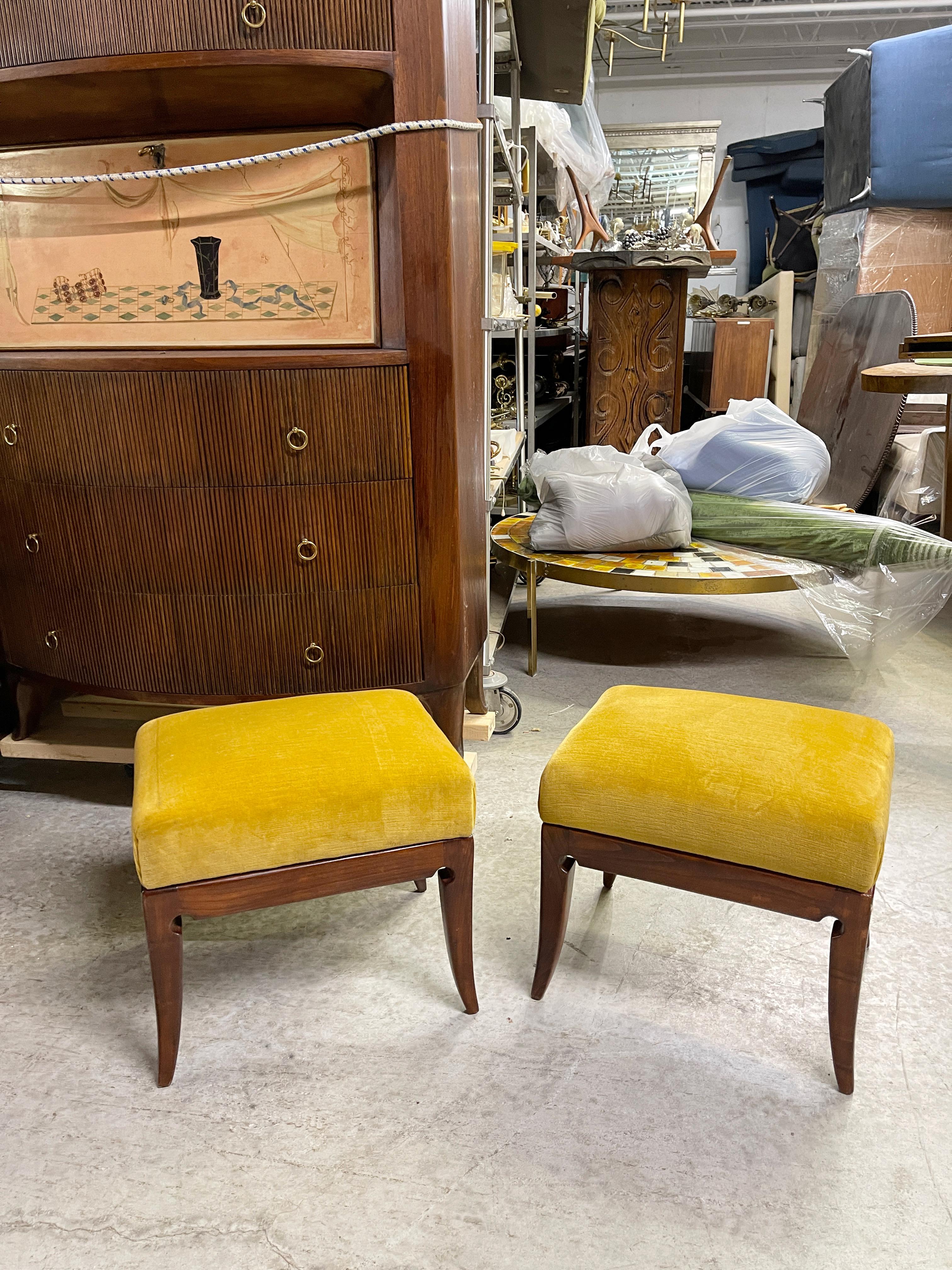 Pair of 1940's Italian Footstools For Sale 10