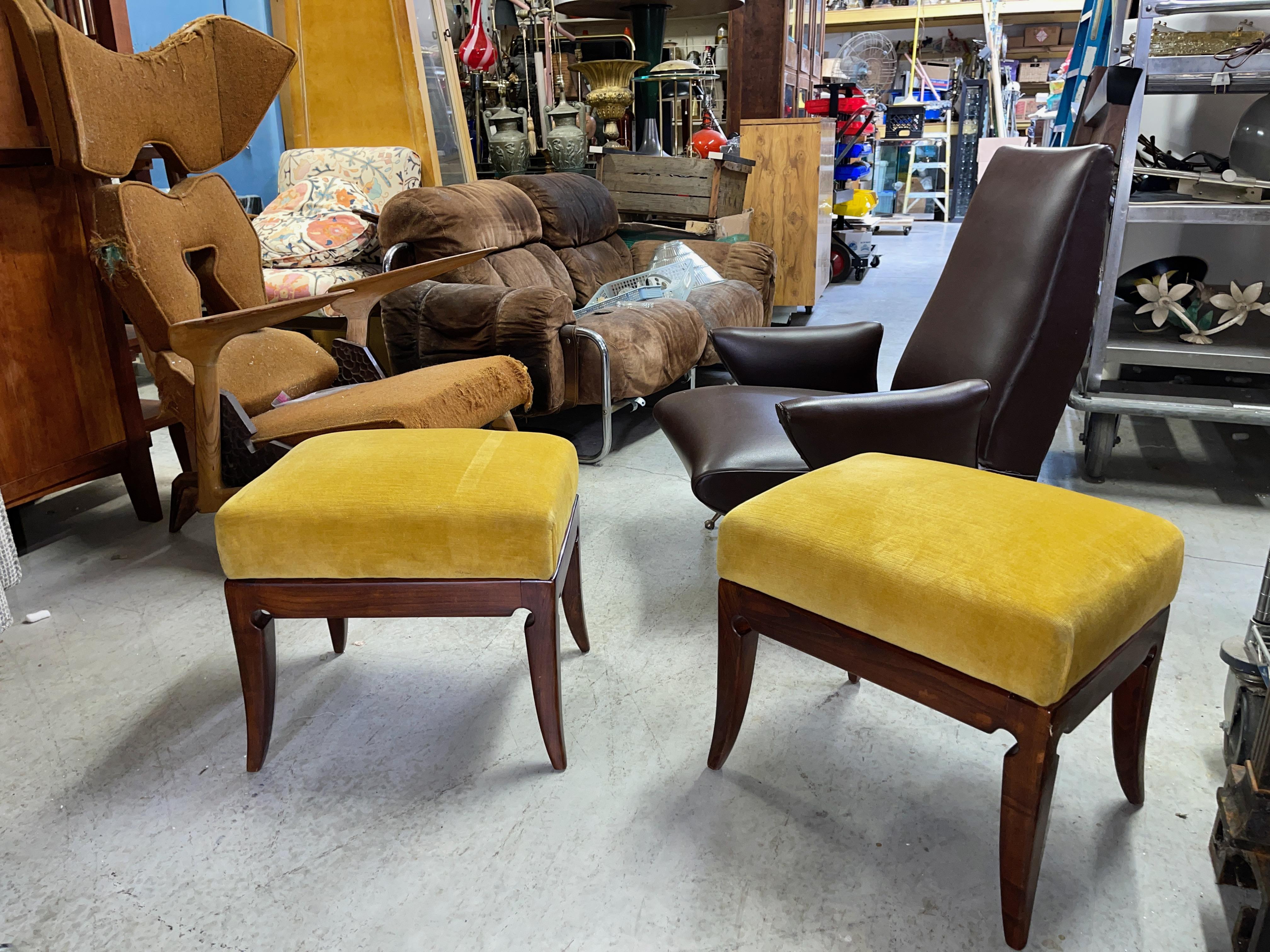 Pair of 1940's Italian Footstools For Sale 11