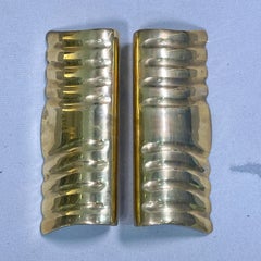 Pair of 1940's Italian Solid Brass Door Pulls