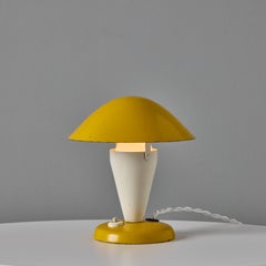 Pair of 1940s Josef Hurka Yellow Adjustable Shade Table Lamps for NAPAKO