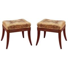 Pair of 1940s Klismos Stools
